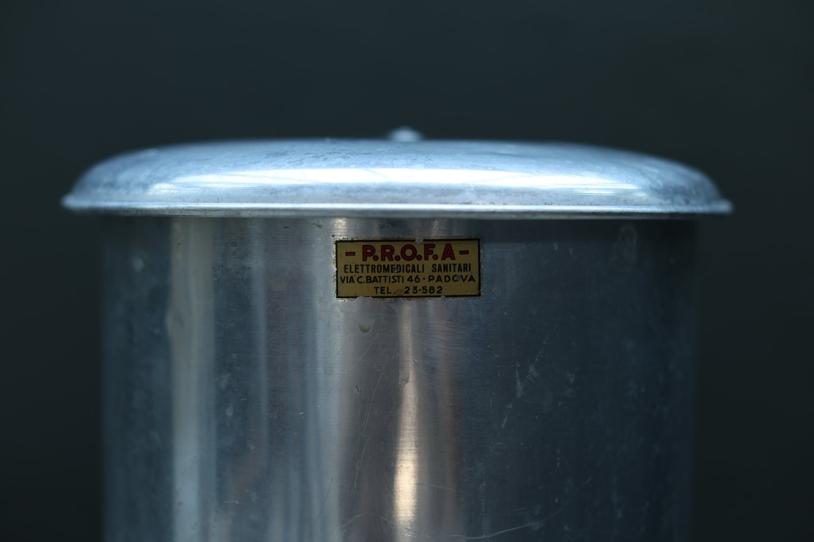 Mid-Century Aluminium Pedal Bin, Tripod Legs foto 3