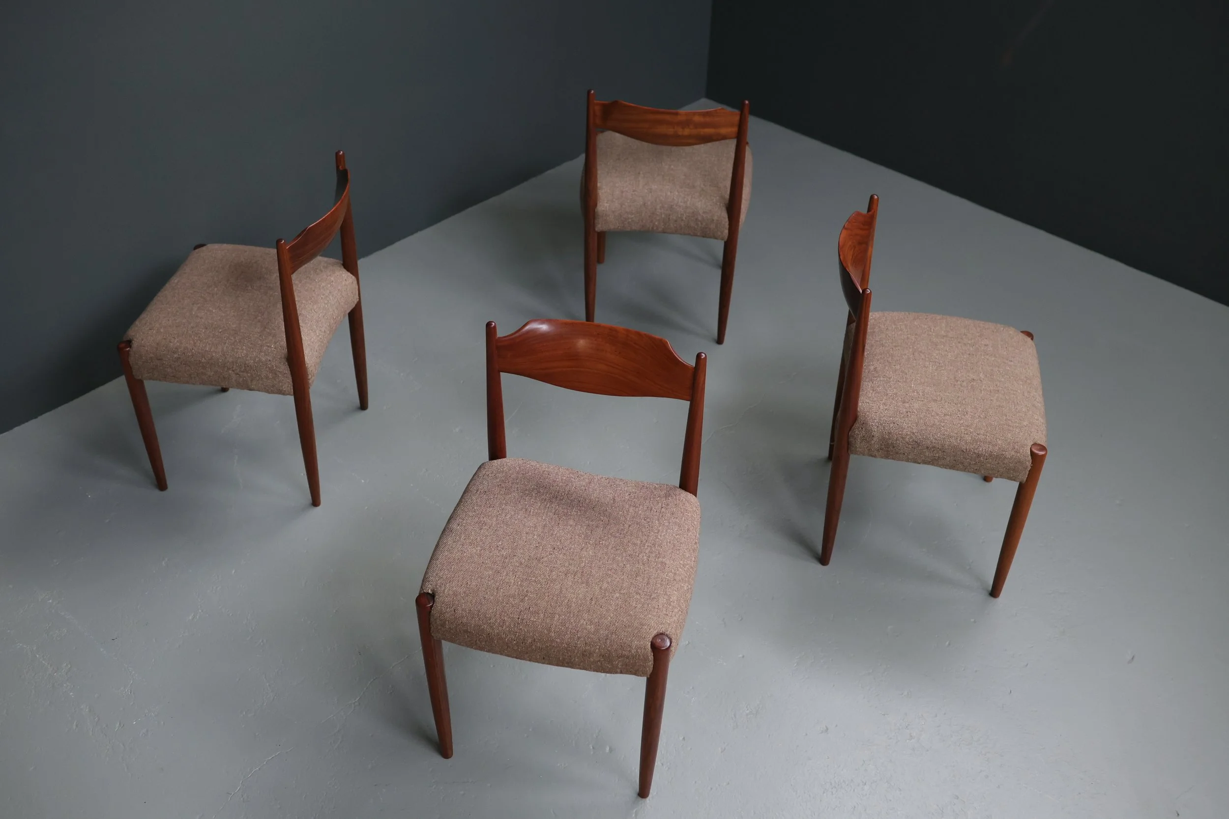 Mid-Century Danish Teak Dining Chairs, Set of 4, 1960s foto 11