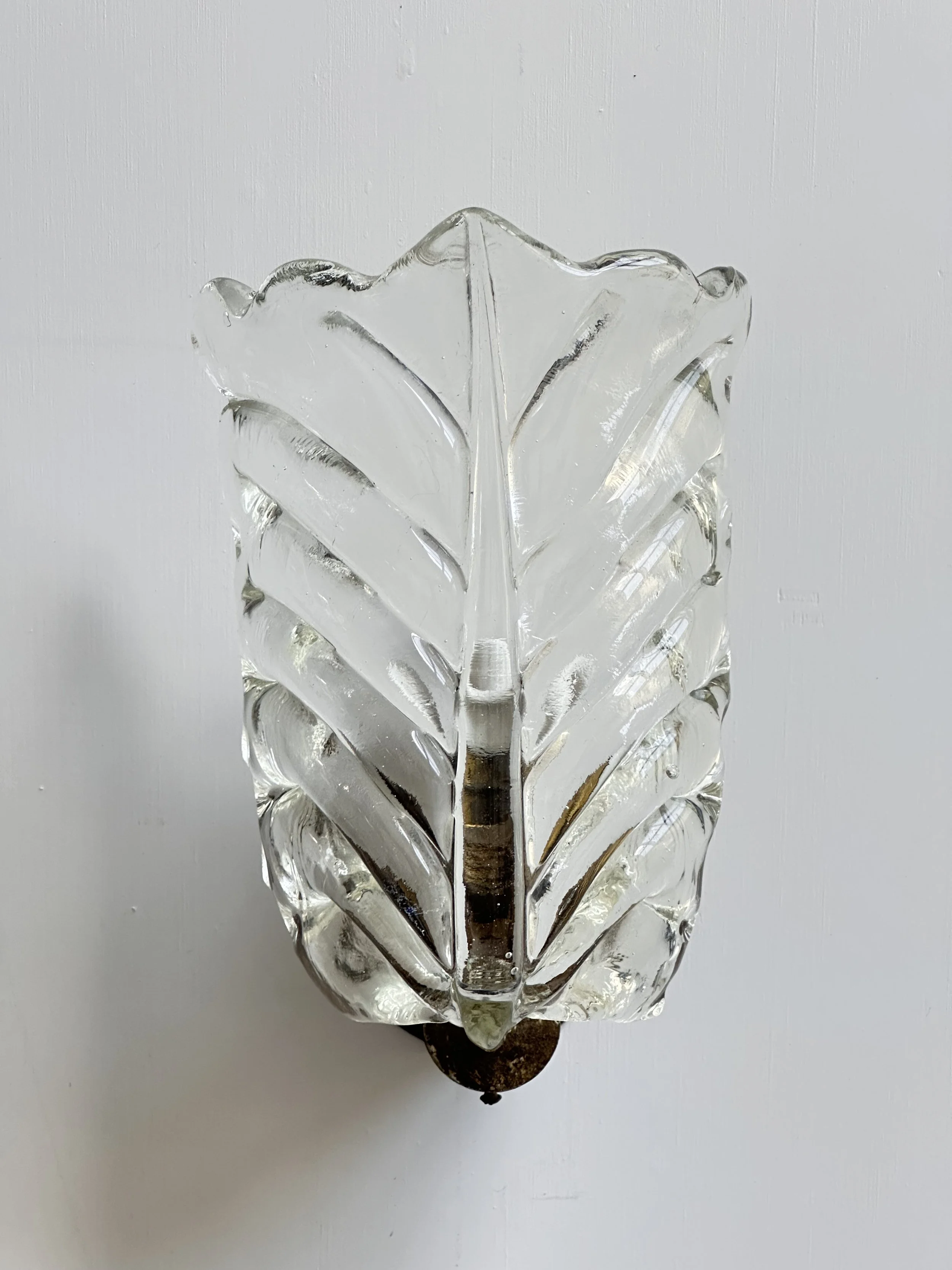 Murano Glass Wall Sconces with Rostrato Leaf Design foto 8