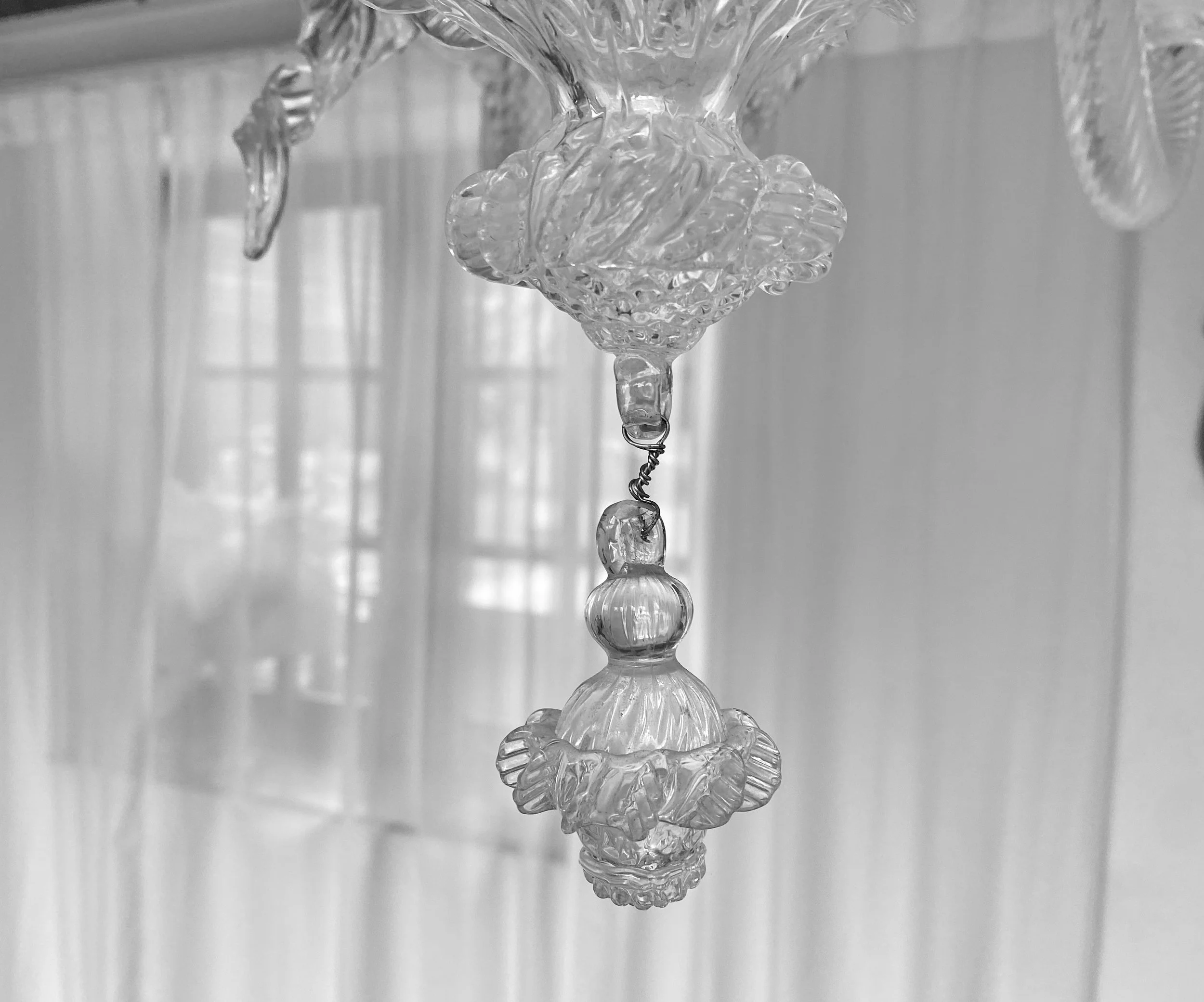 Murano Handmade 8-Arm Glass Chandelier foto 3