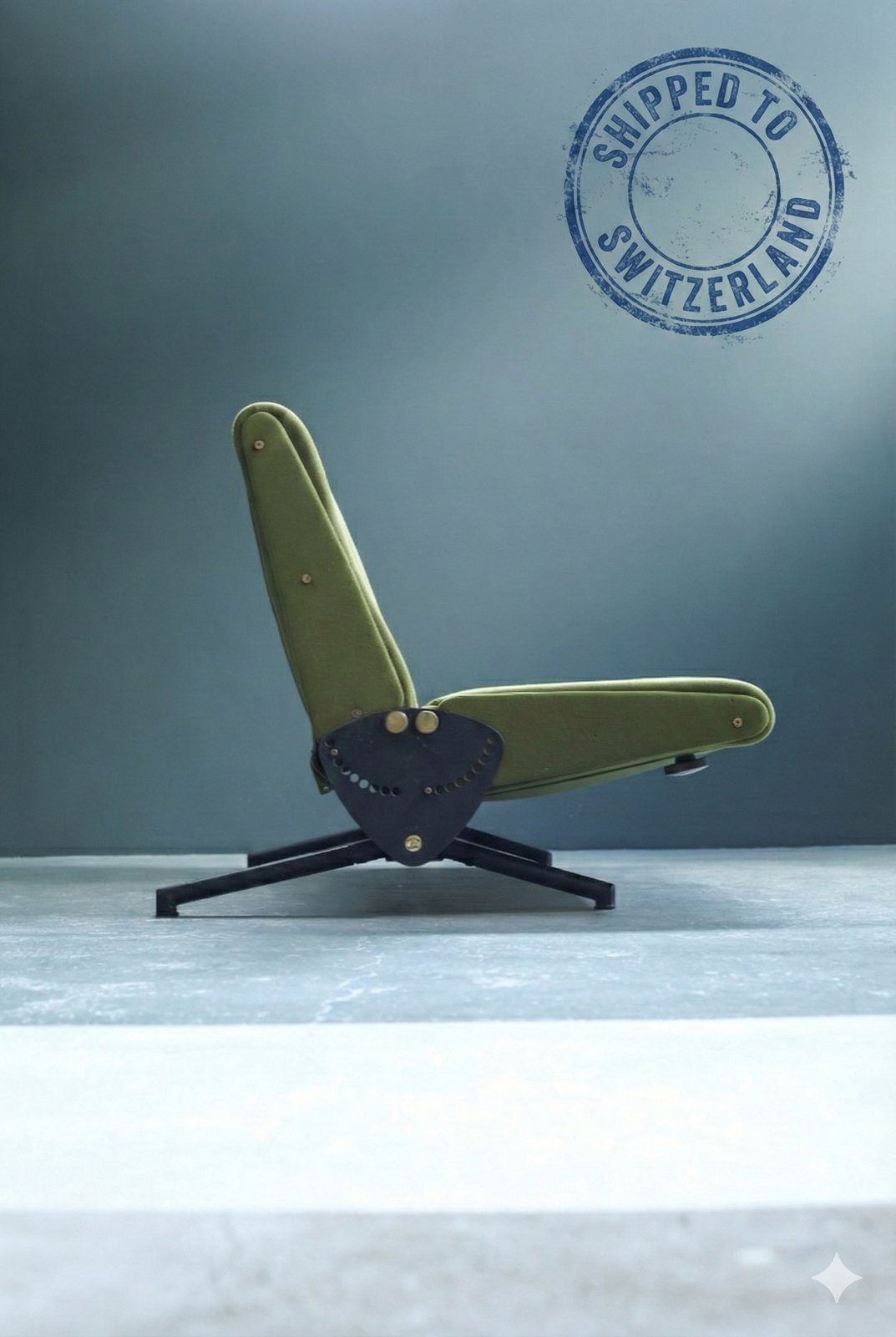 Osvaldo Borsani D70 adjustable daybed by Tecno, 1954, tubular metal and brass