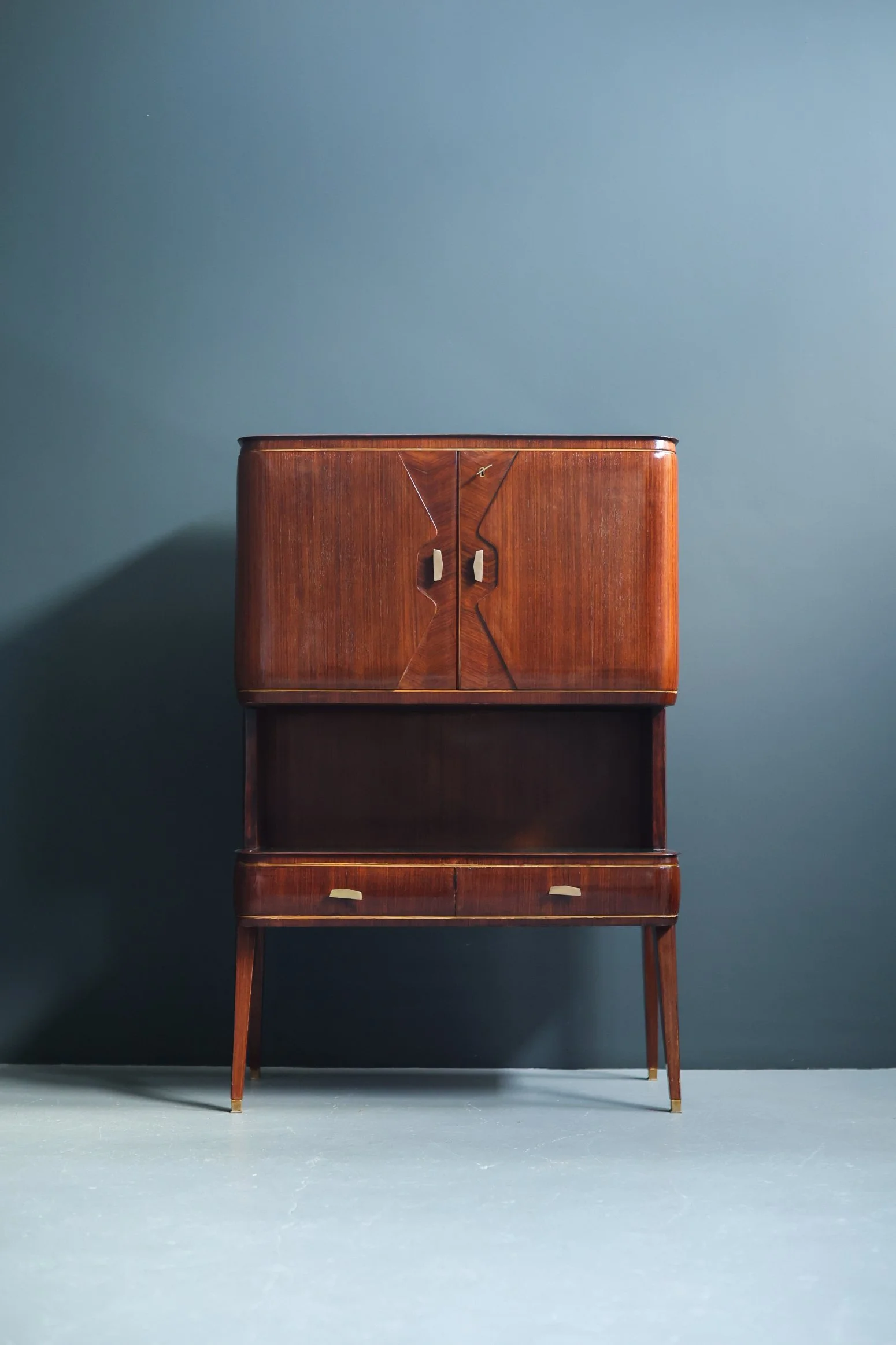 Paolo Buffa Italian Bar Cabinet in Rosewood foto 2