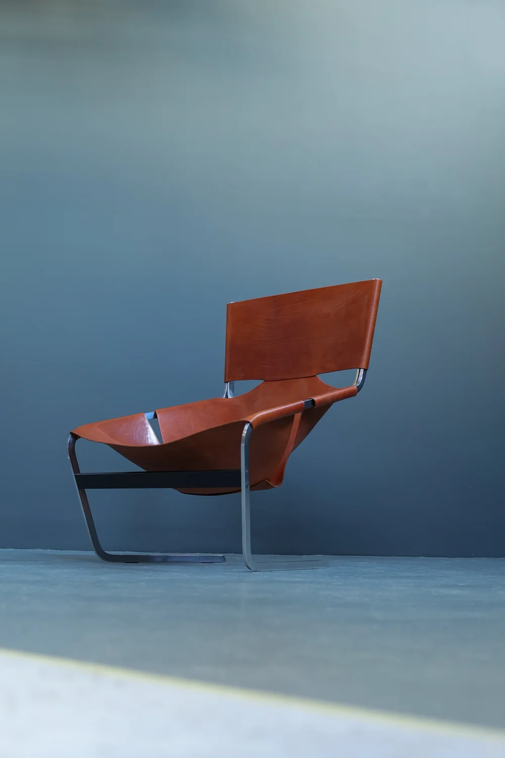Pierre Paulin F444 lounge chair in cognac leather for Artifort, 1962