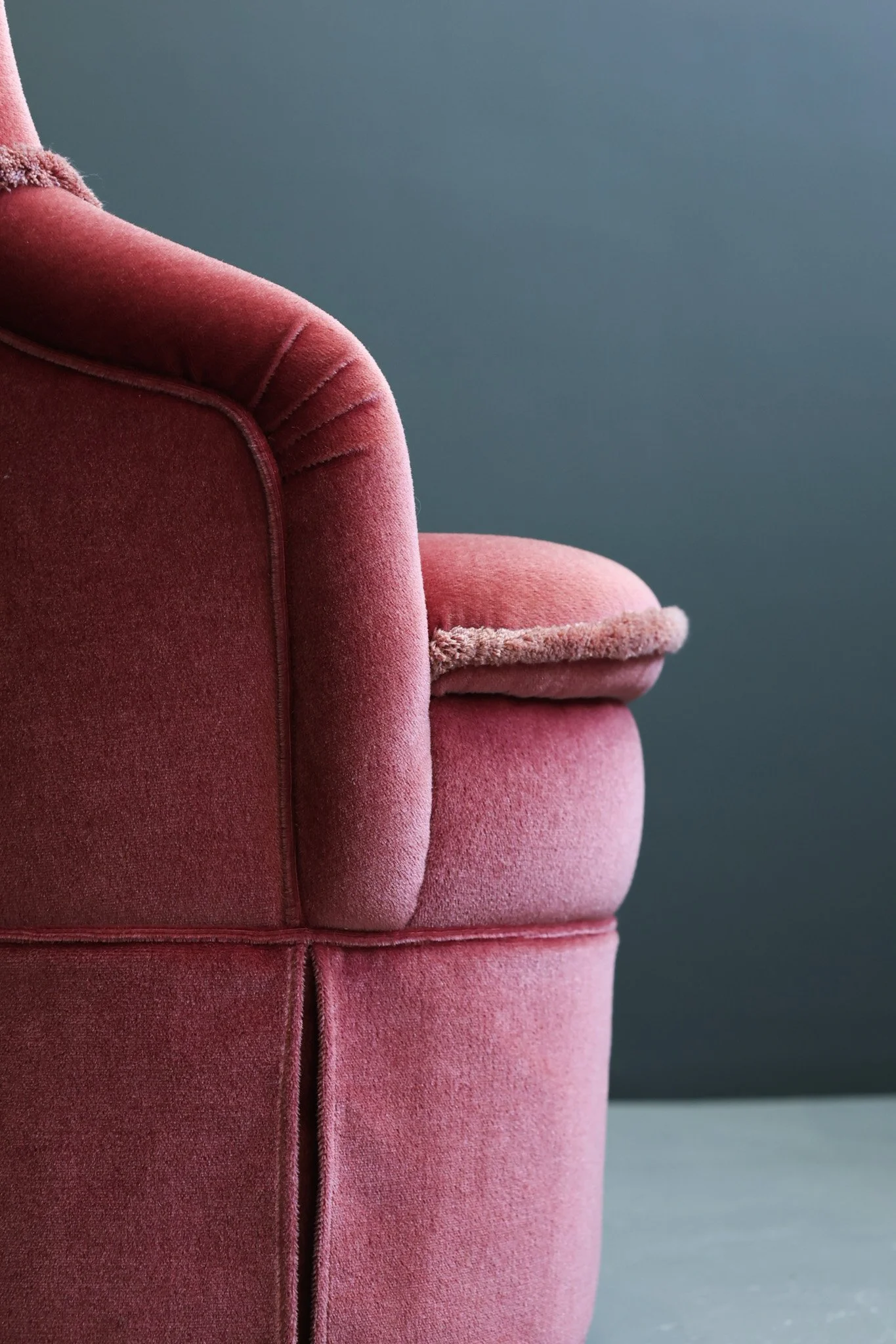 French Velvet Boudoir Chairs, Set of Two foto 2