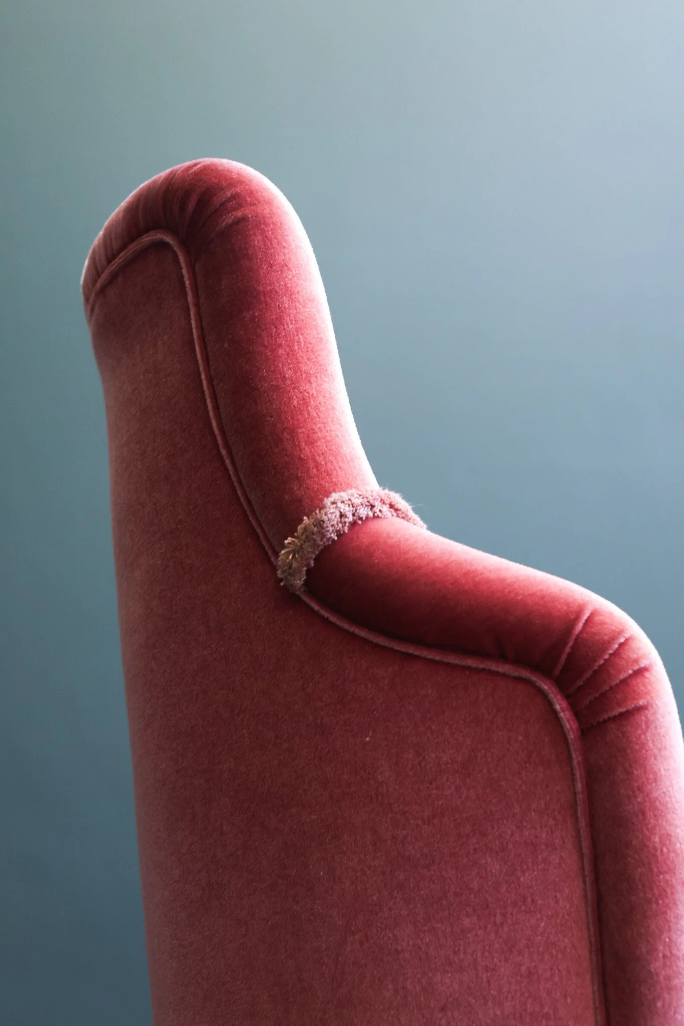 French Velvet Boudoir Chairs, Set of Two foto 14