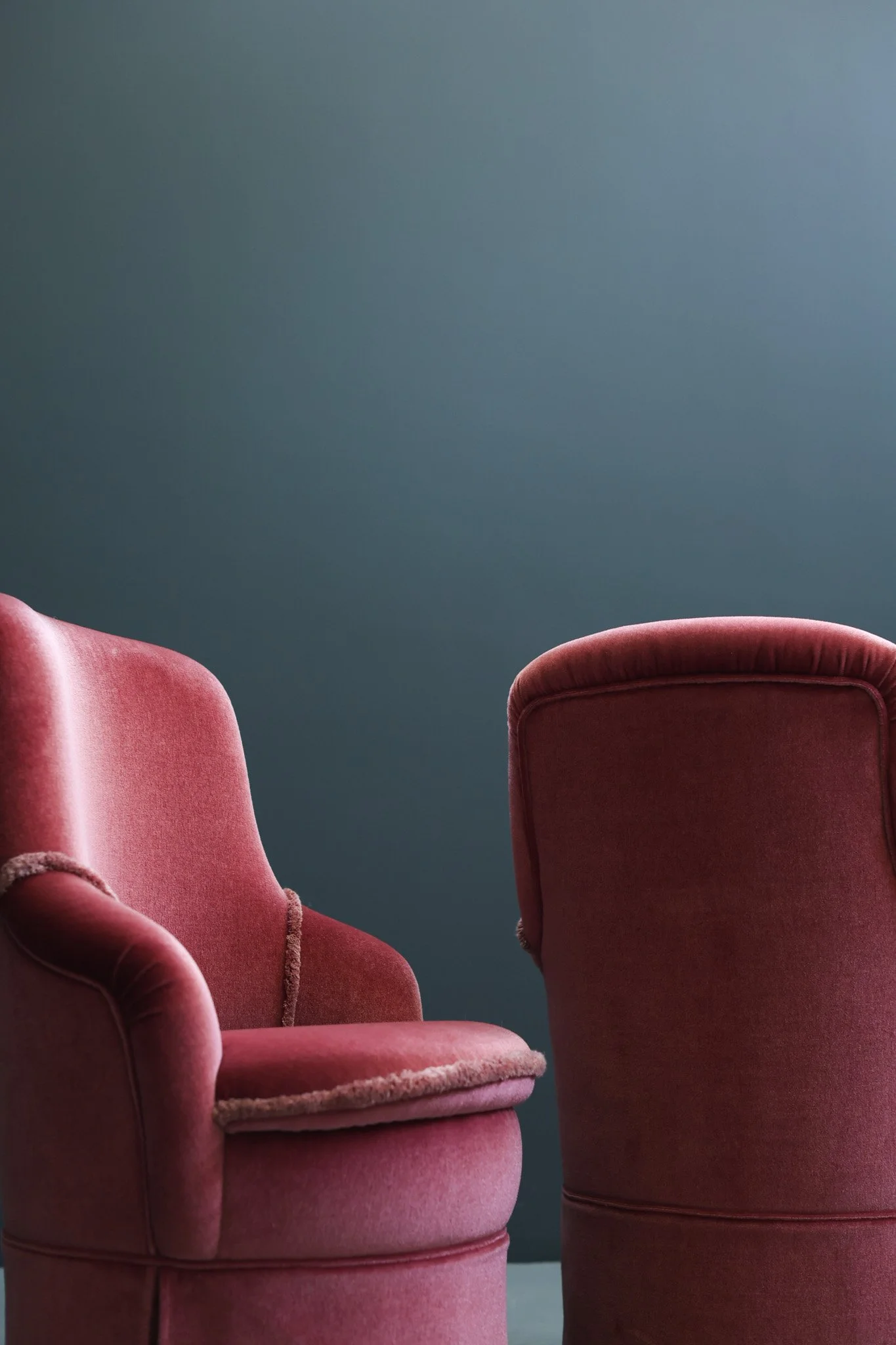 French Velvet Boudoir Chairs, Set of Two foto 18