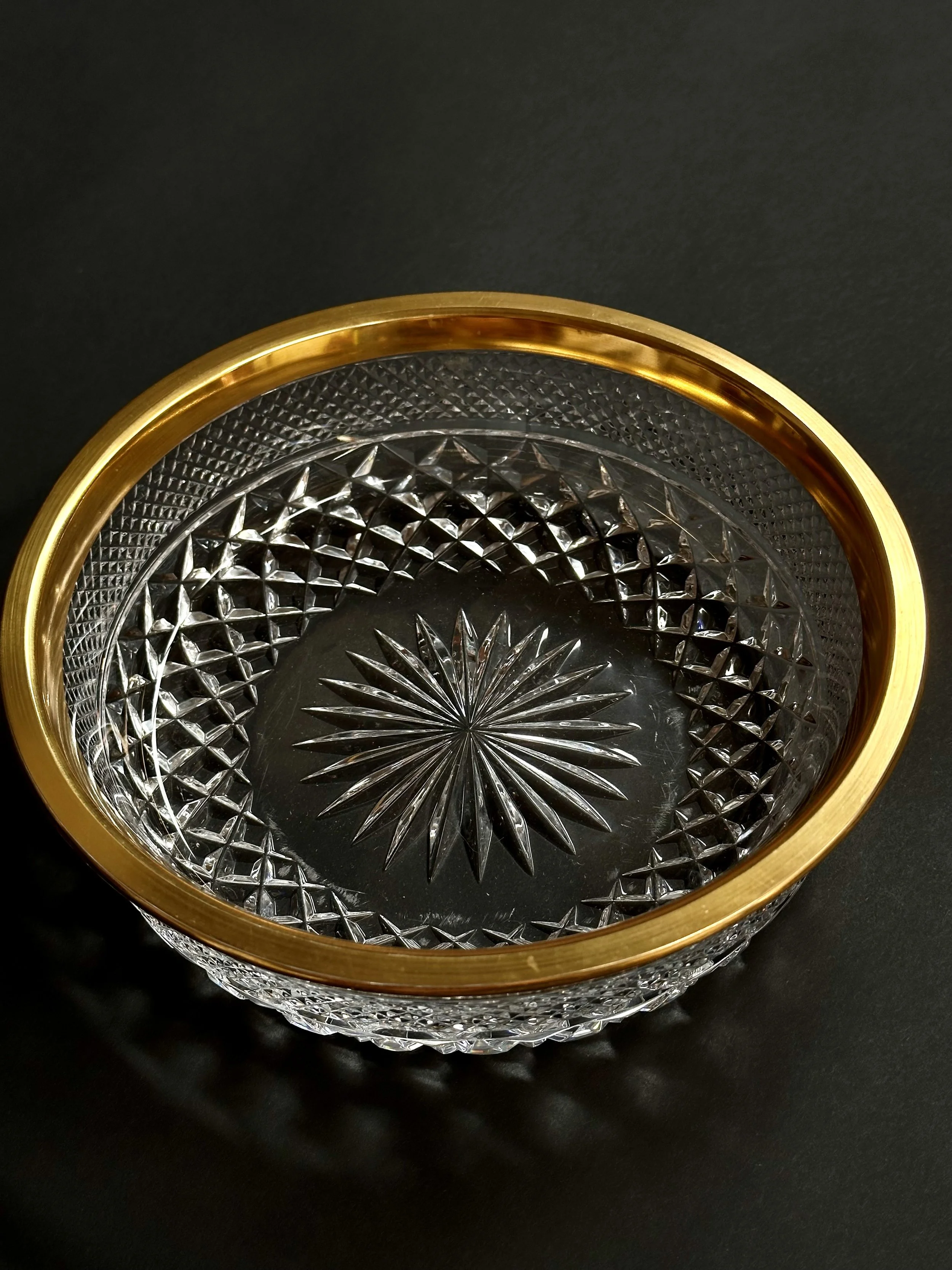 Josephine Hutten Crystal Bowl Set with Gold Accents foto 8