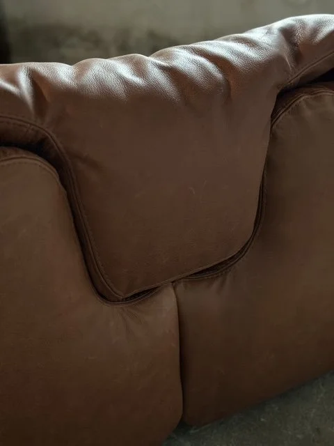Alberto Rosselli Confidential Sofa for Saporiti in Cognac Leather foto 5