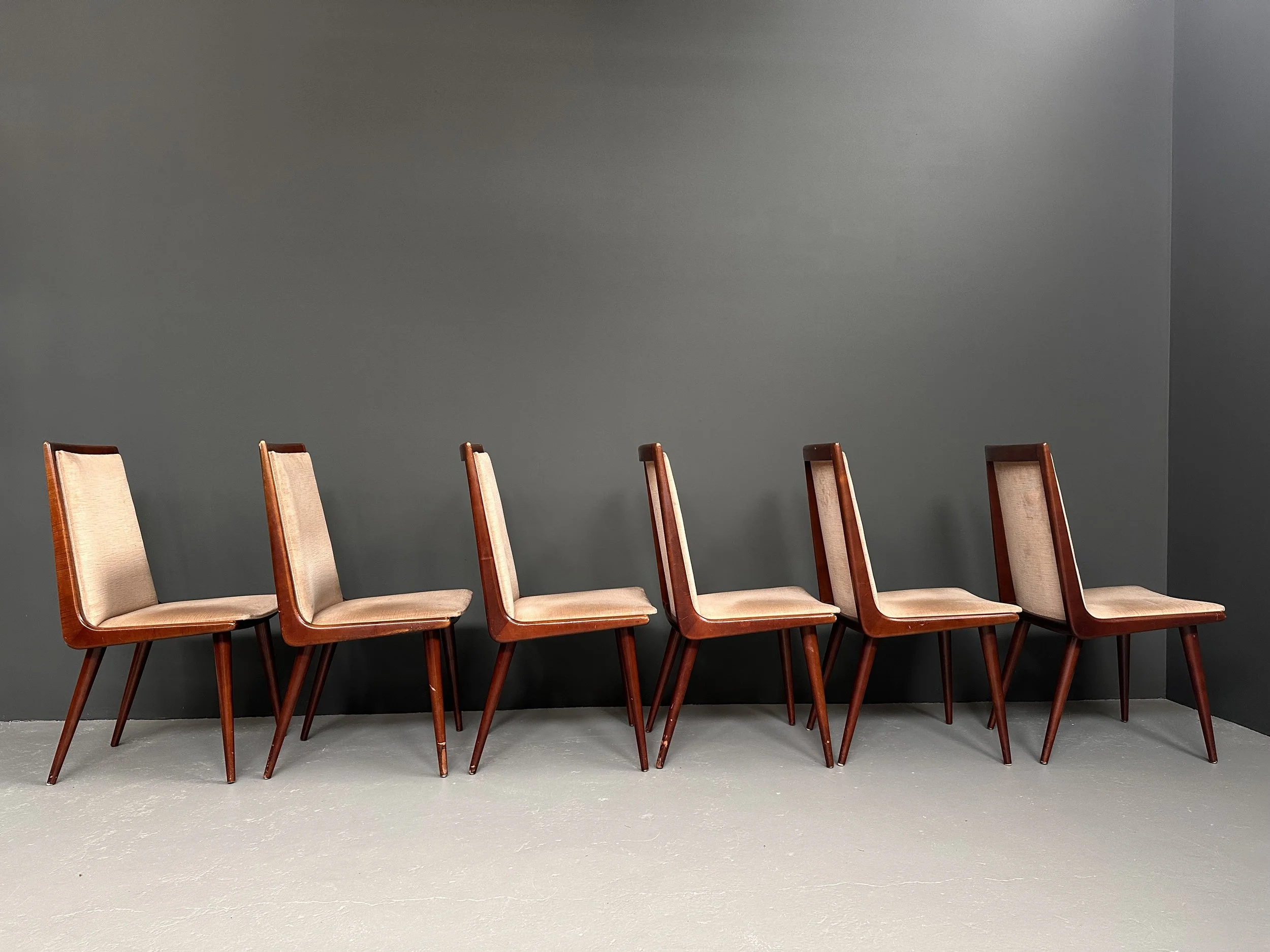 Mid-Century Boomerang Dining Chairs, Set of Six foto 3