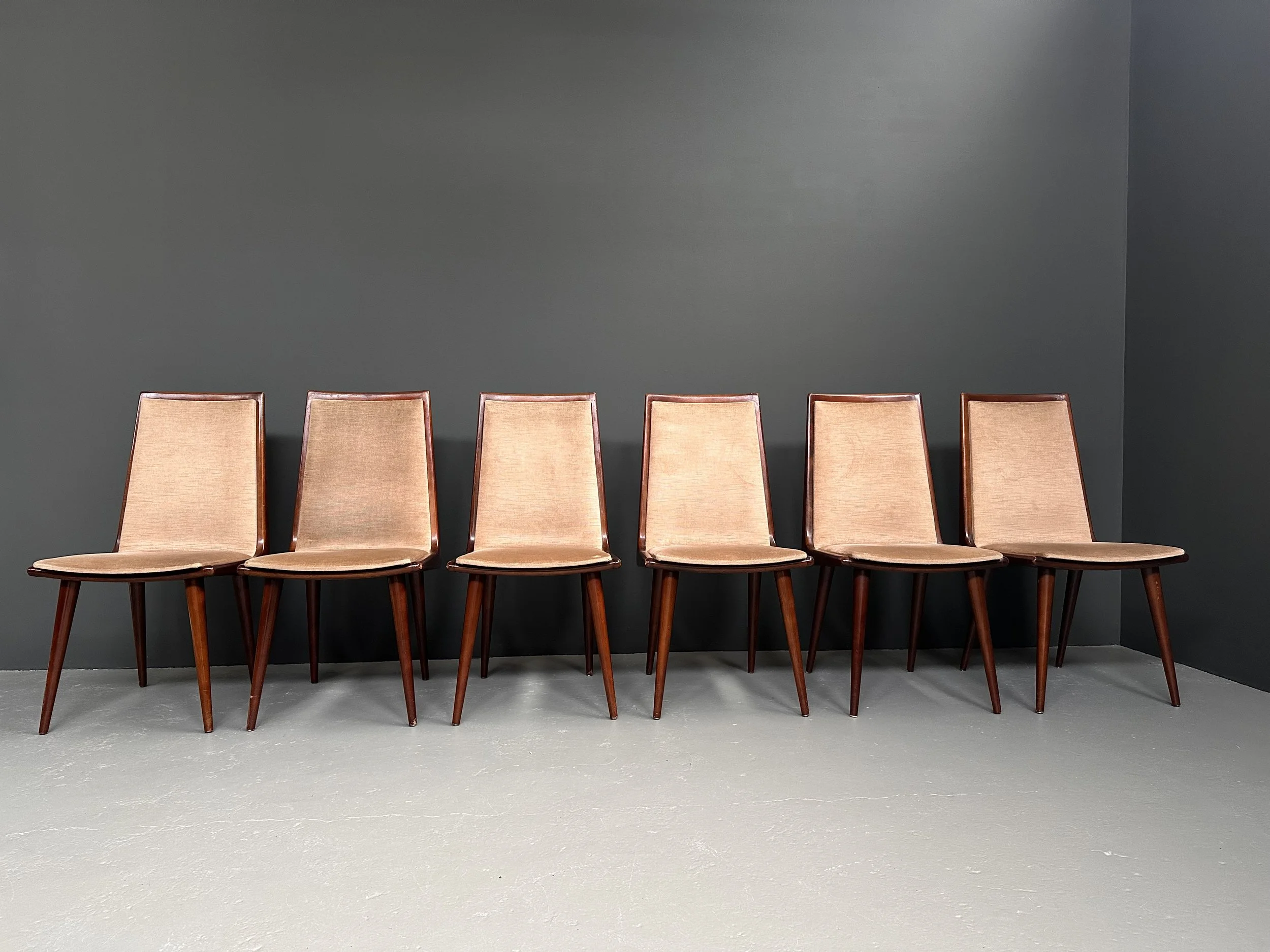 Mid-Century Boomerang Dining Chairs, Set of Six foto 4