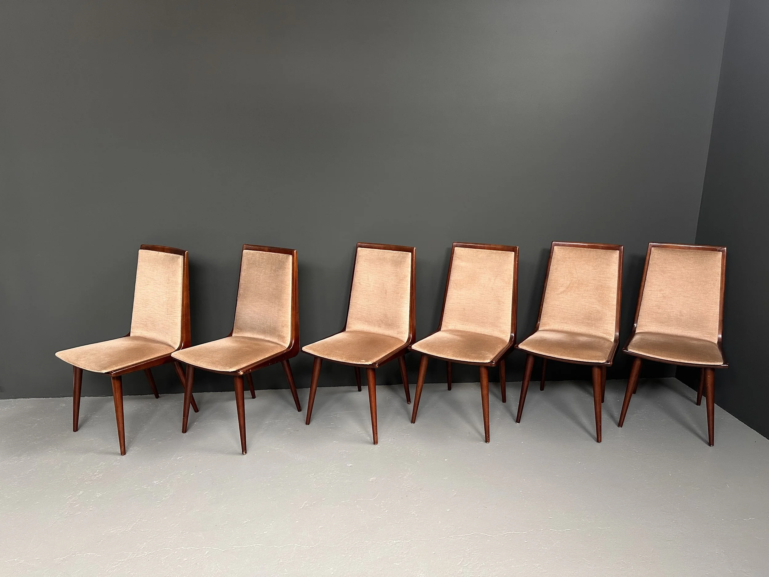 Mid-Century Boomerang Dining Chairs, Set of Six foto 6