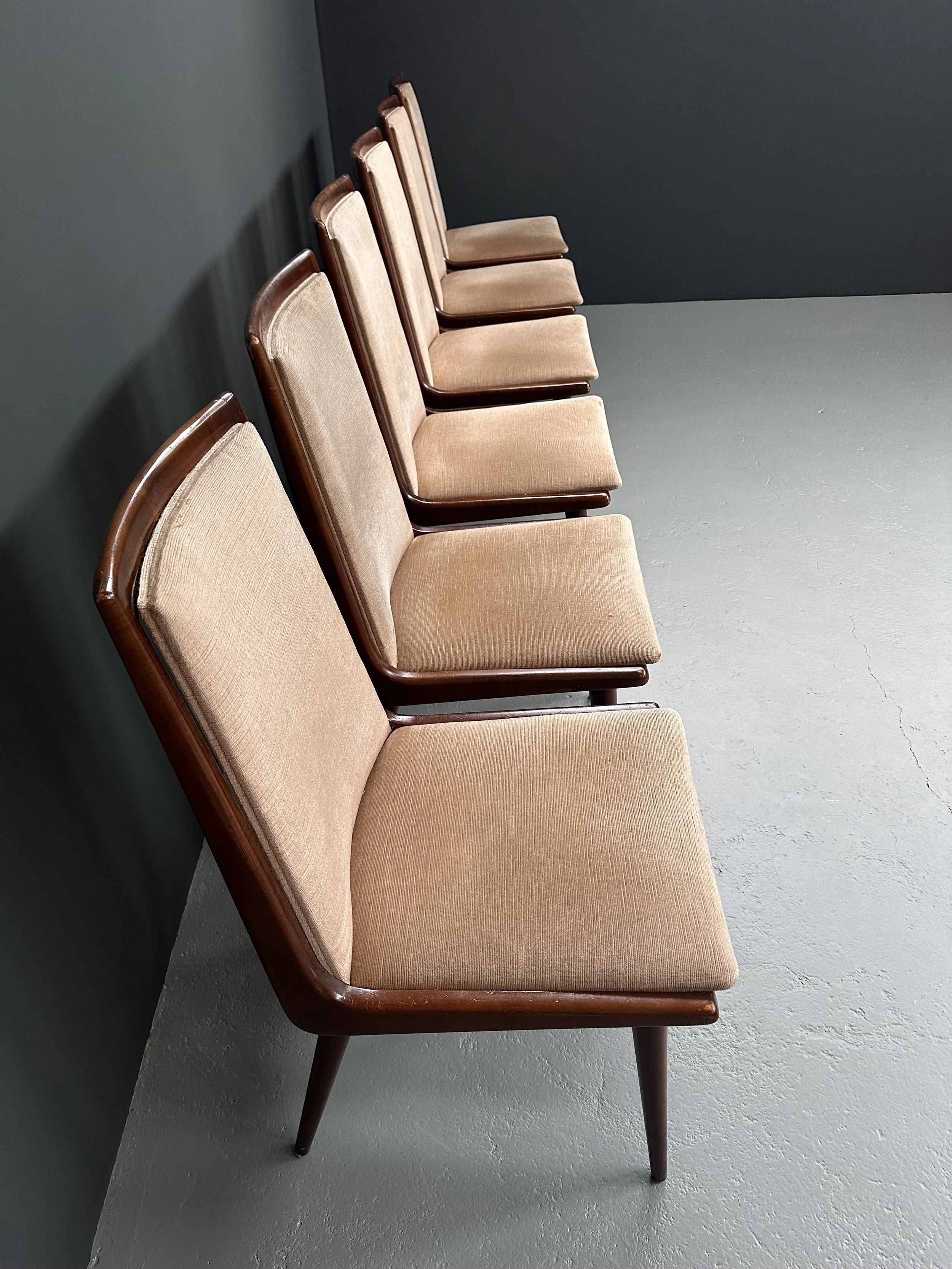 Mid-Century Boomerang Dining Chairs, Set of Six foto 7