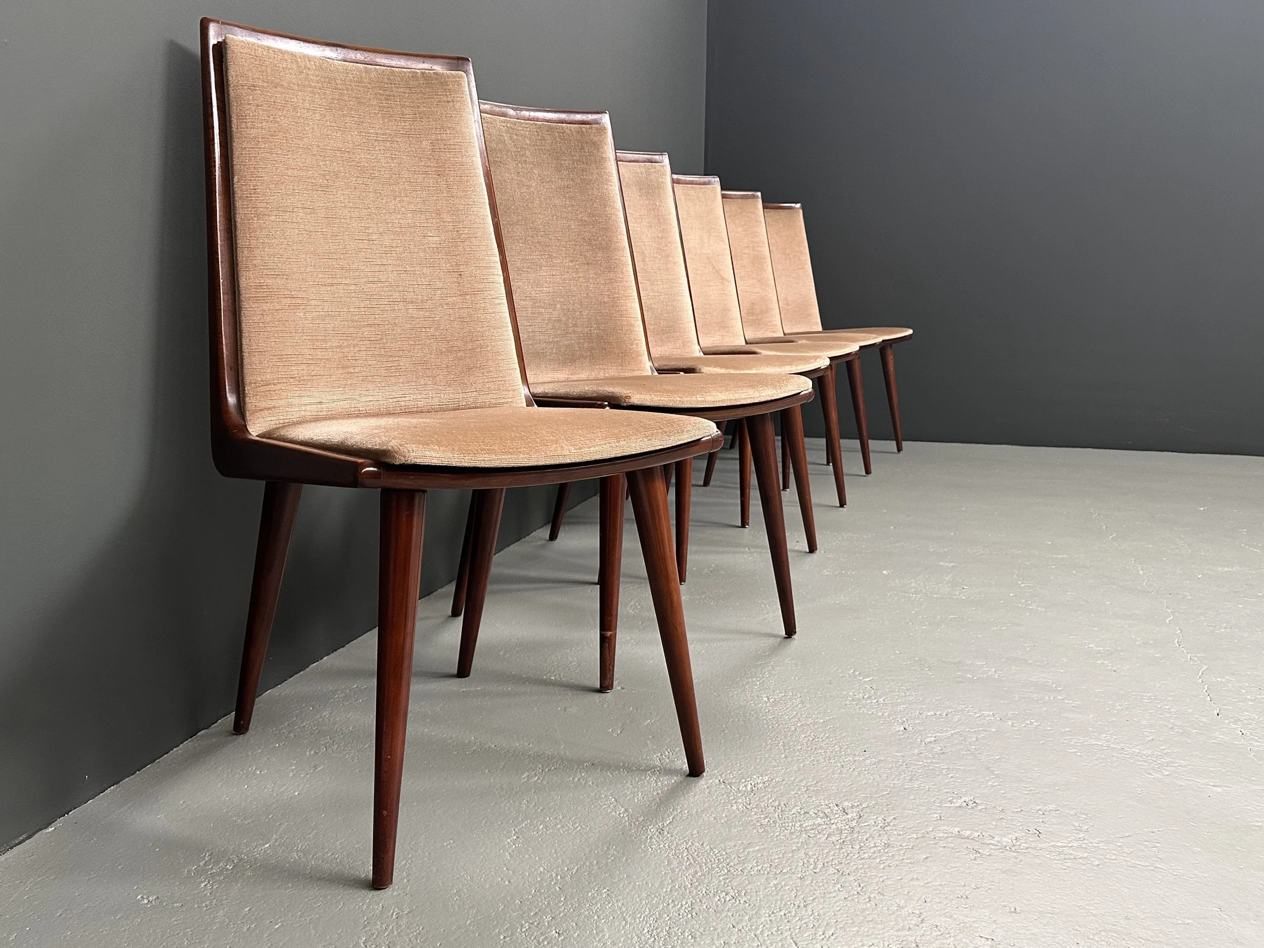 Mid-Century Boomerang Dining Chairs, Set of Six foto 8