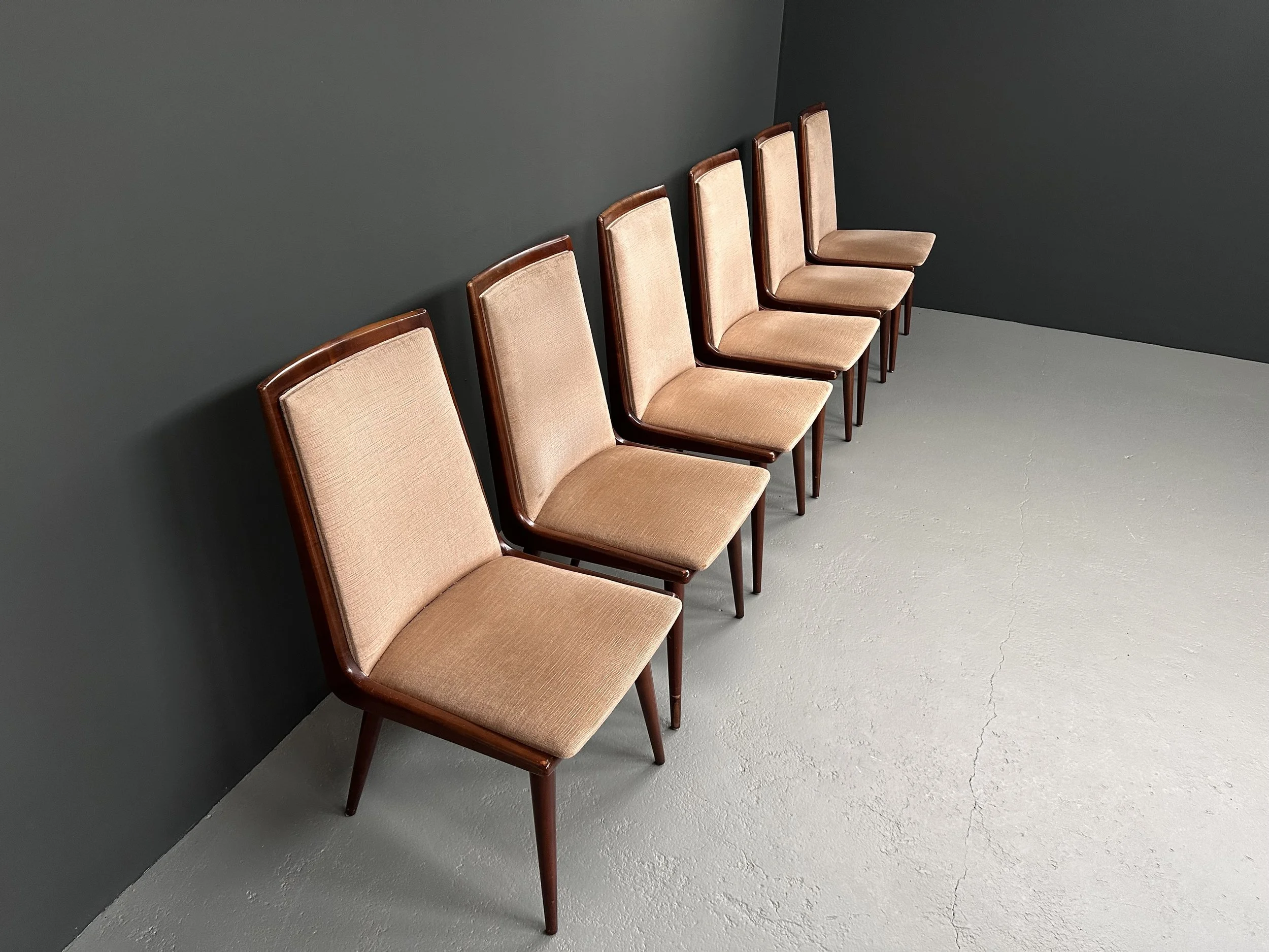 Mid-Century Boomerang Dining Chairs, Set of Six foto 9