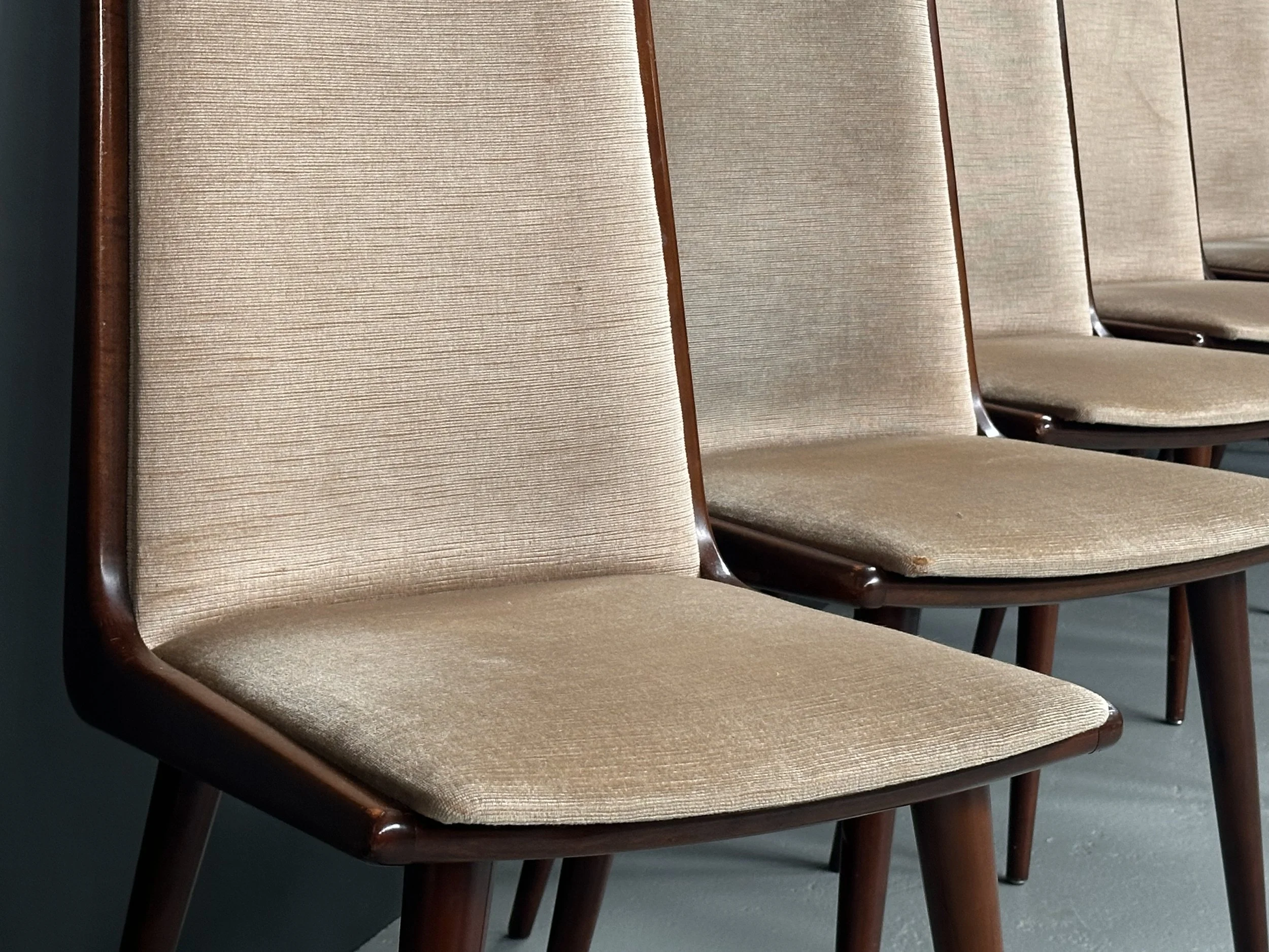 Mid-Century Boomerang Dining Chairs, Set of Six foto 10