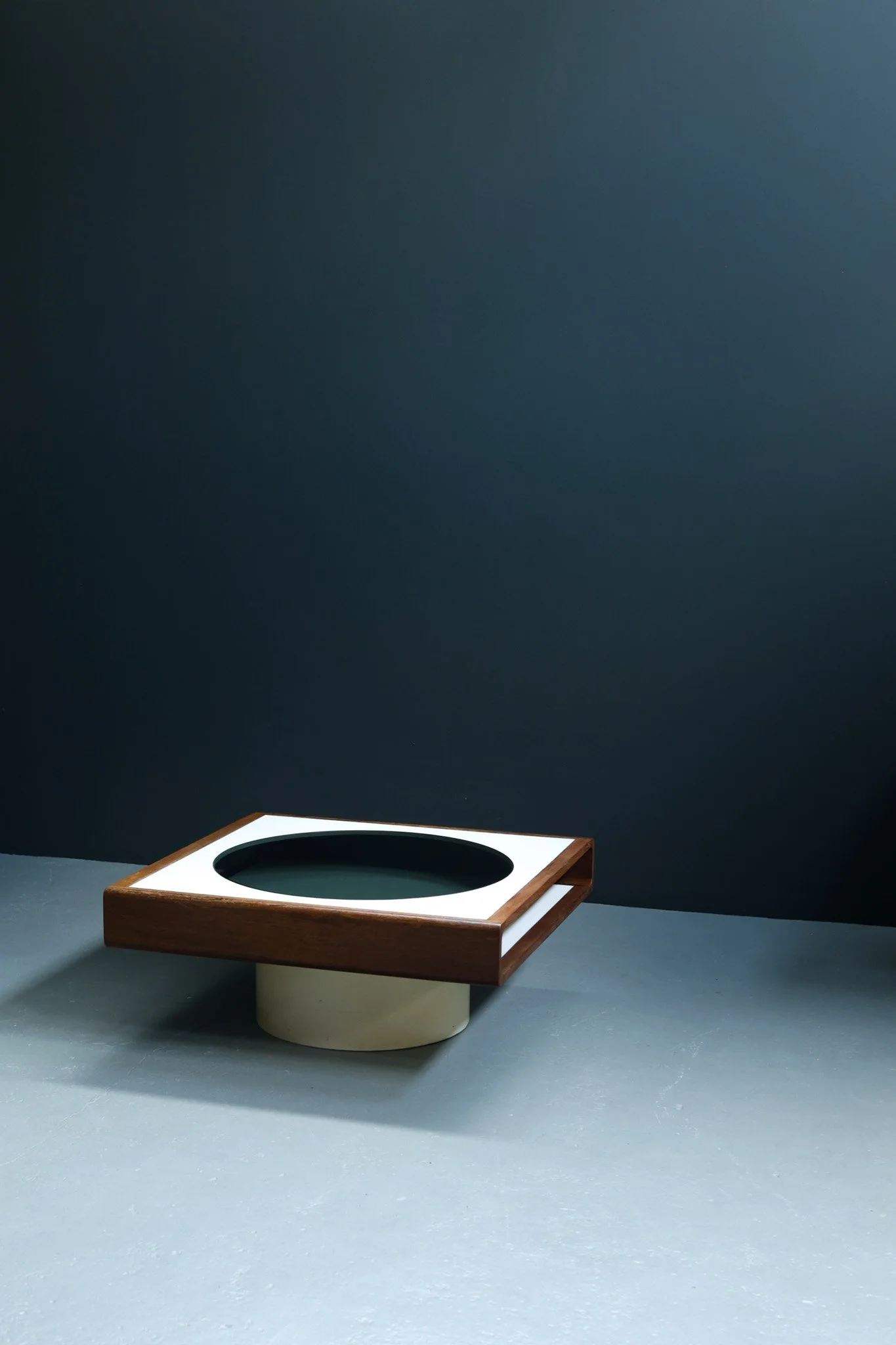 Space Age Coffee Table in Wenge with Glass Insert foto 2