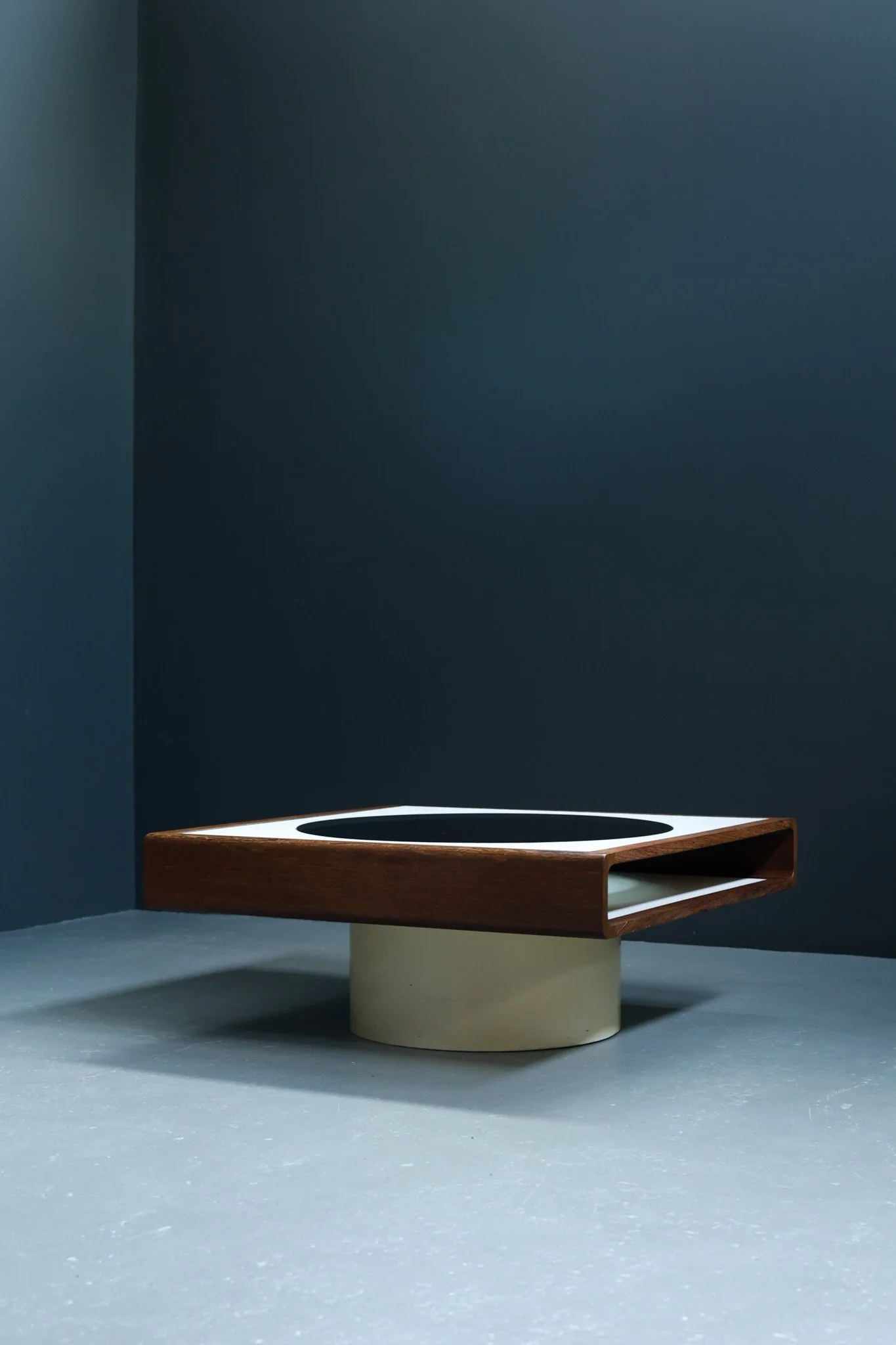 Space Age Coffee Table in Wenge with Glass Insert foto 3
