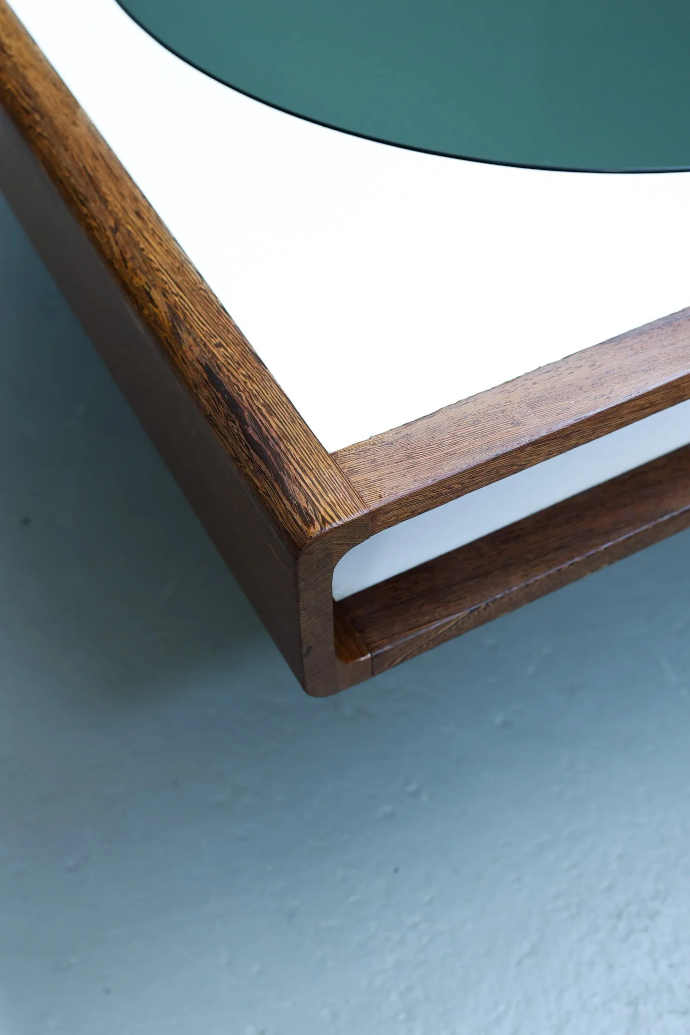 Space Age Coffee Table in Wenge with Glass Insert foto 4