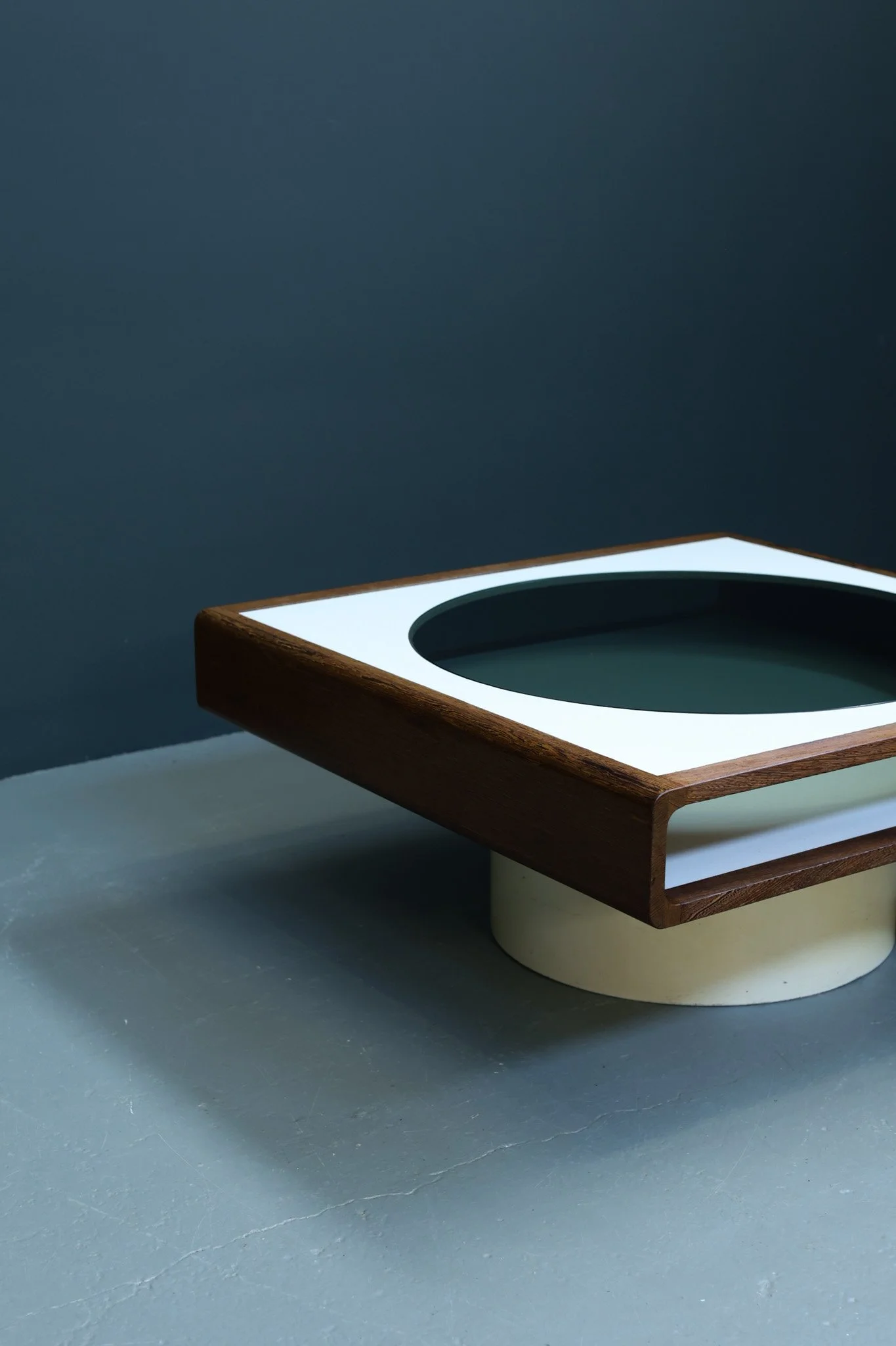 Space Age Coffee Table in Wenge with Glass Insert foto 5