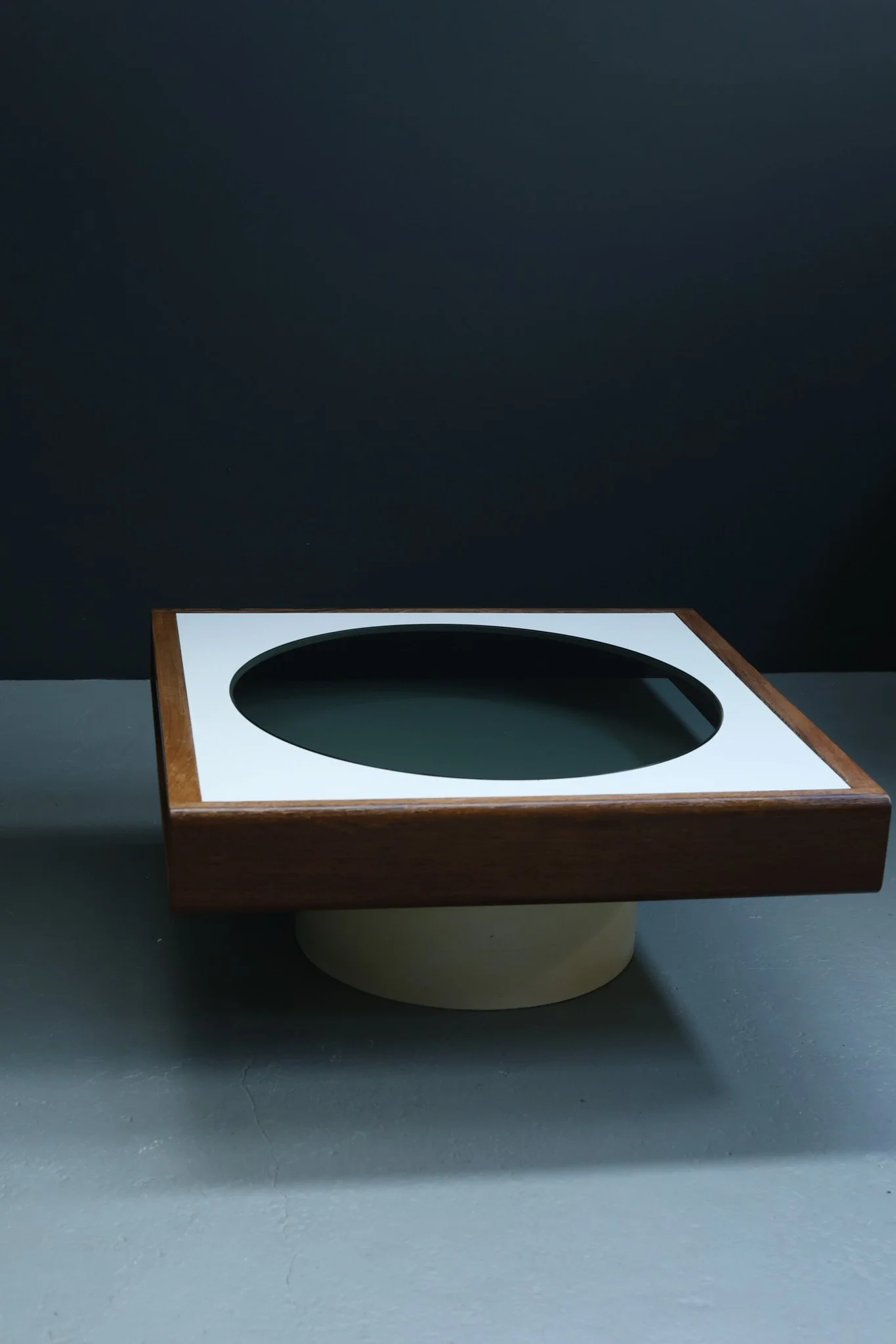Space Age Coffee Table in Wenge with Glass Insert foto 7