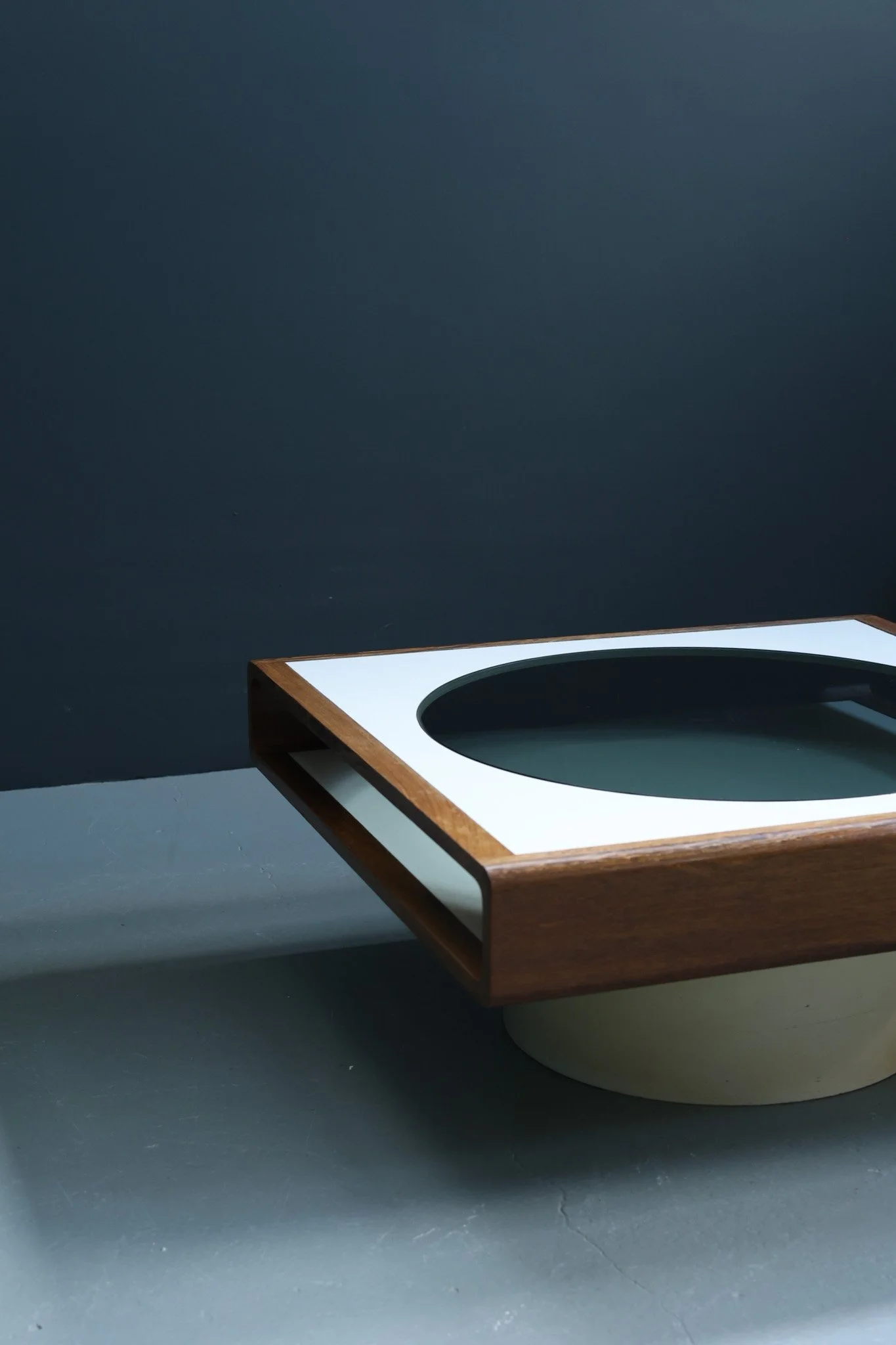 Space Age Coffee Table in Wenge with Glass Insert foto 8