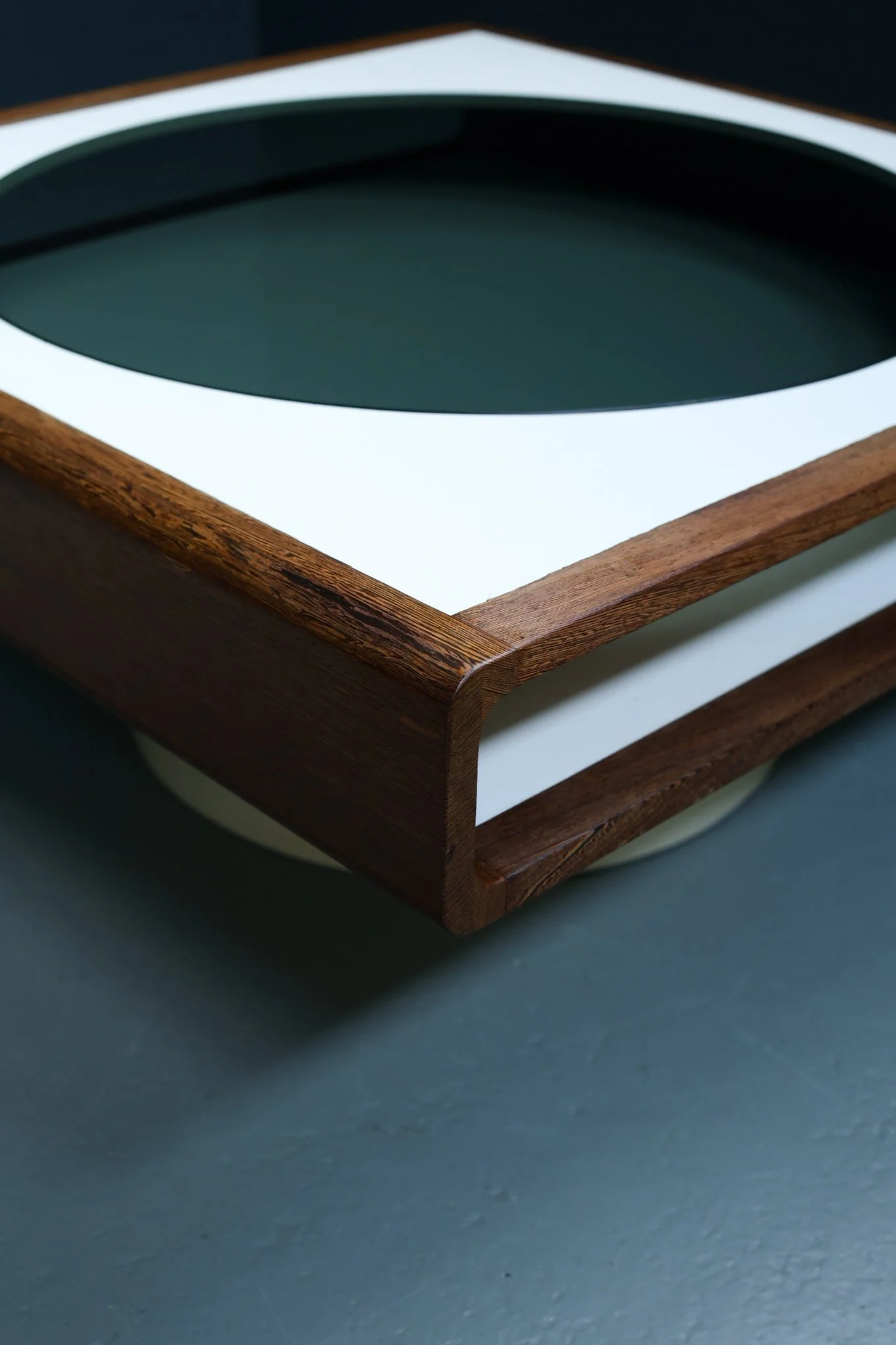 Space Age Coffee Table in Wenge with Glass Insert foto 10