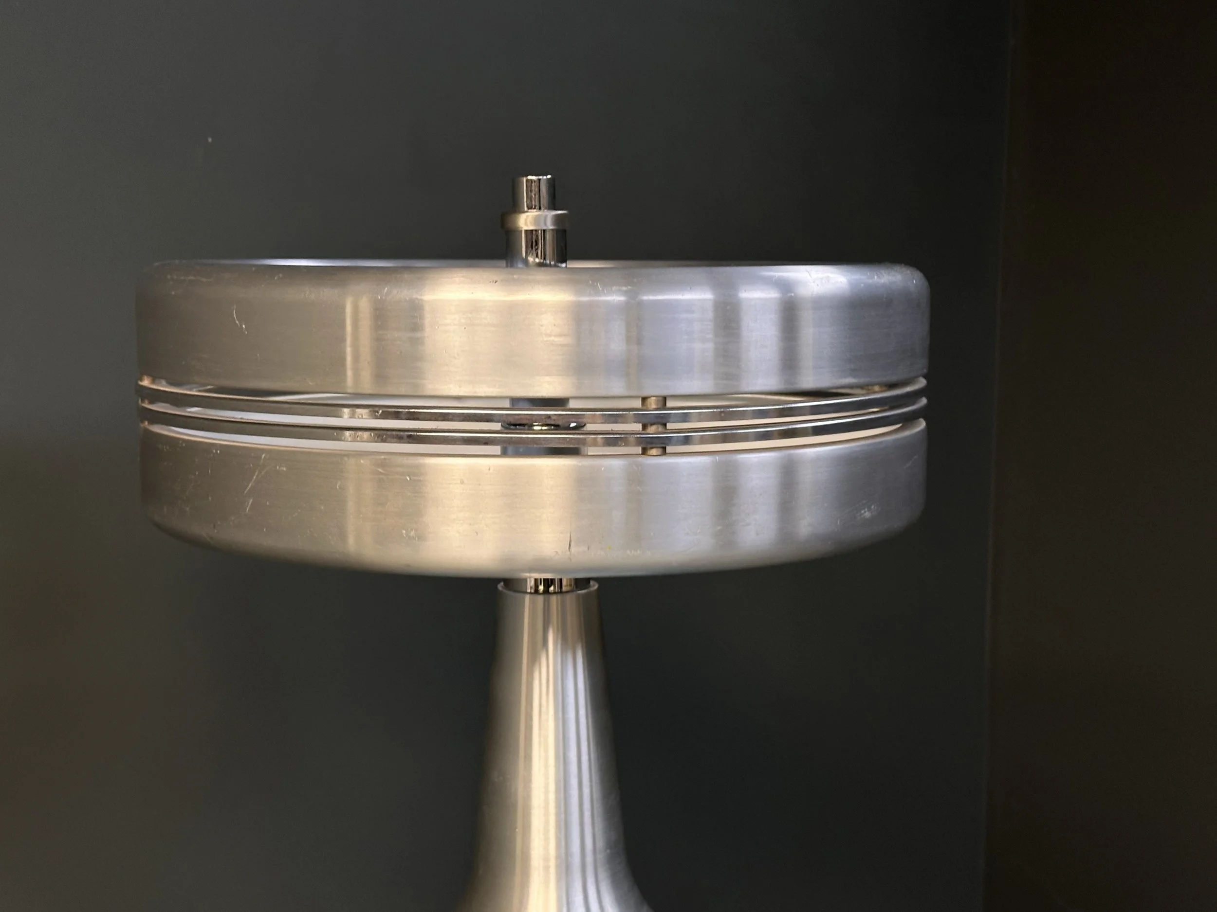 Space Age UFO Table Lamp in Blue Ceramic and Aluminum foto 9