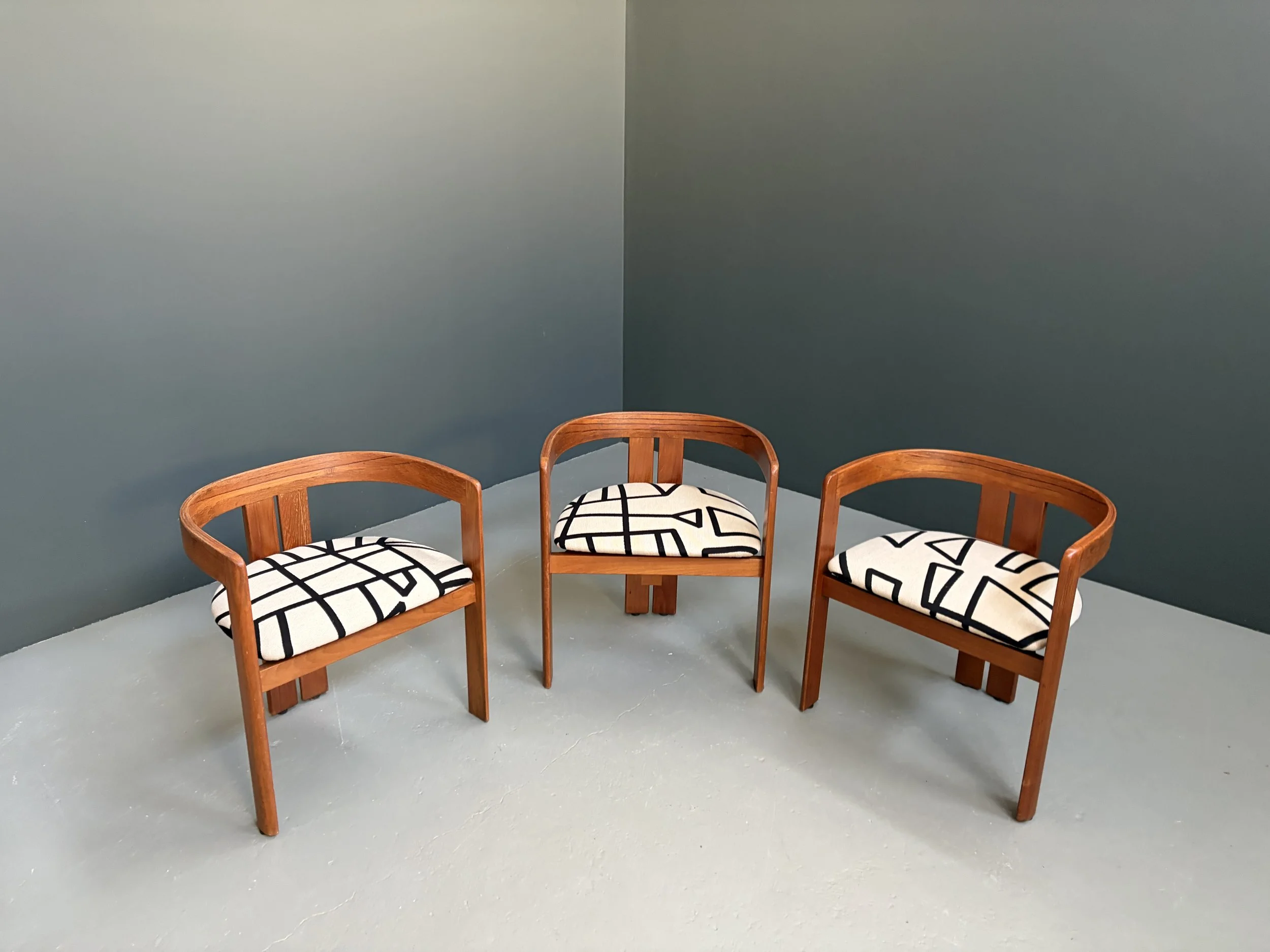 Tobia Scarpa Pigreco Armchairs for Gavina, Set of 3 foto 9