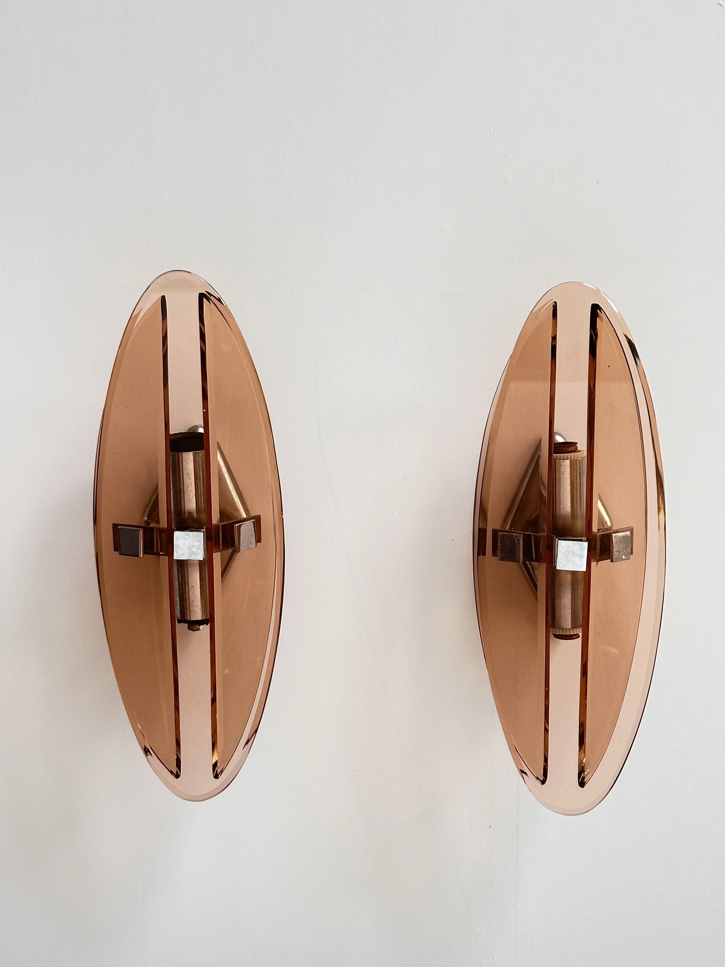 Veca Murano Glass Wall Sconces in Pink, Set of 2 foto 4