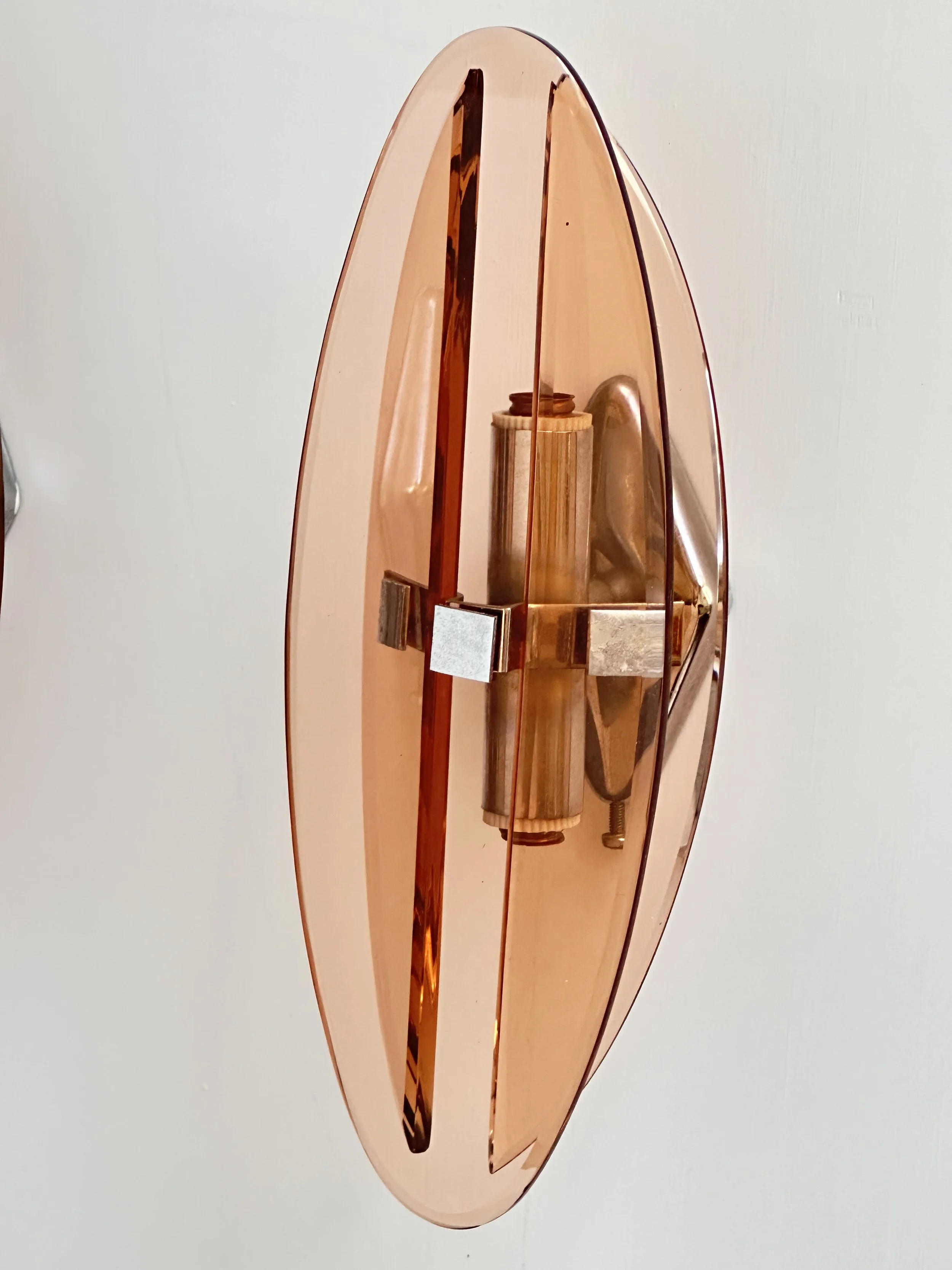 Veca Murano Glass Wall Sconces in Pink, Set of 2 foto 5