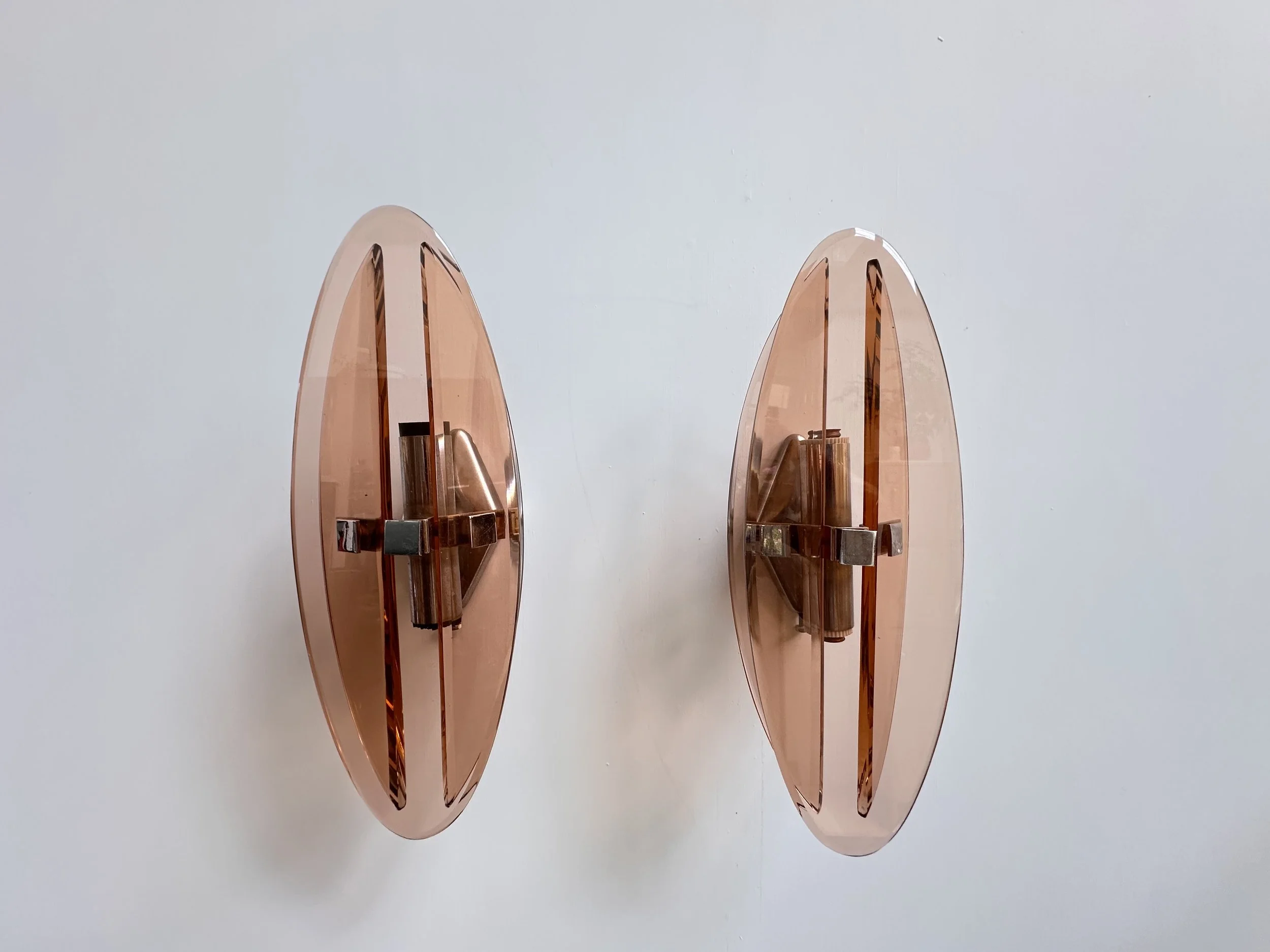 Veca Murano Glass Wall Sconces in Pink, Set of 2 foto 6