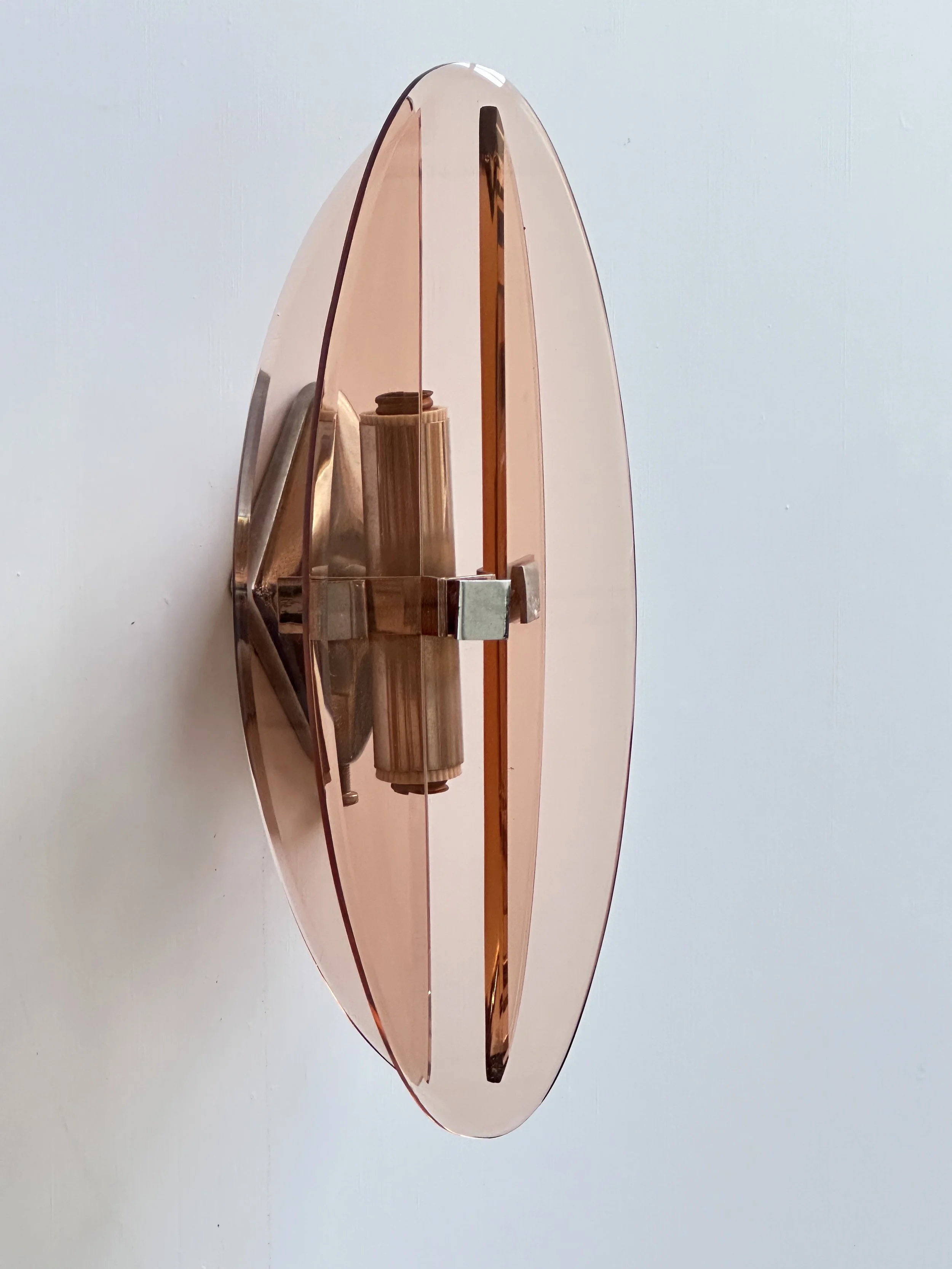 Veca Murano Glass Wall Sconces in Pink, Set of 2 foto 9