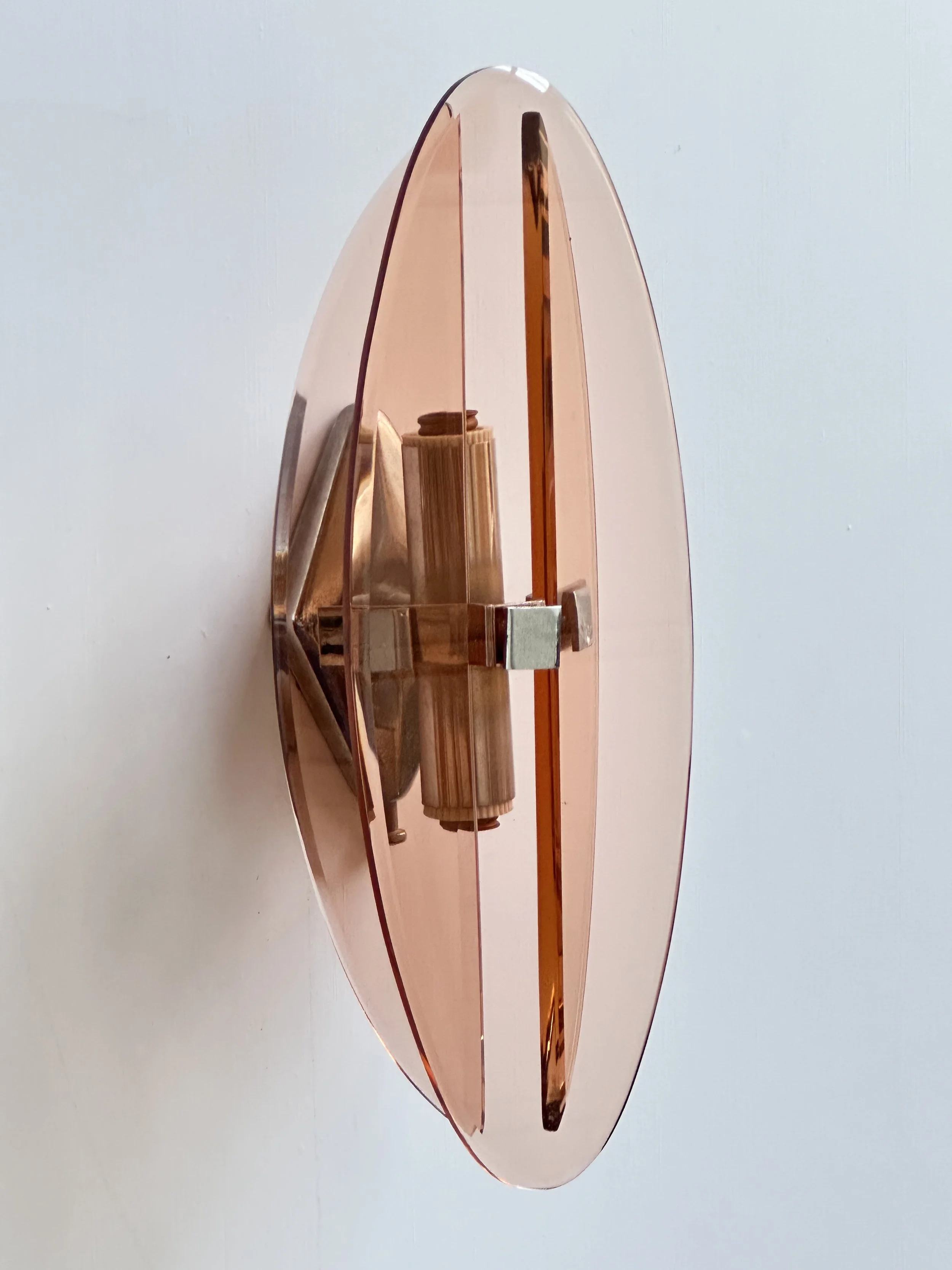 Veca Murano Glass Wall Sconces in Pink, Set of 2 foto 10