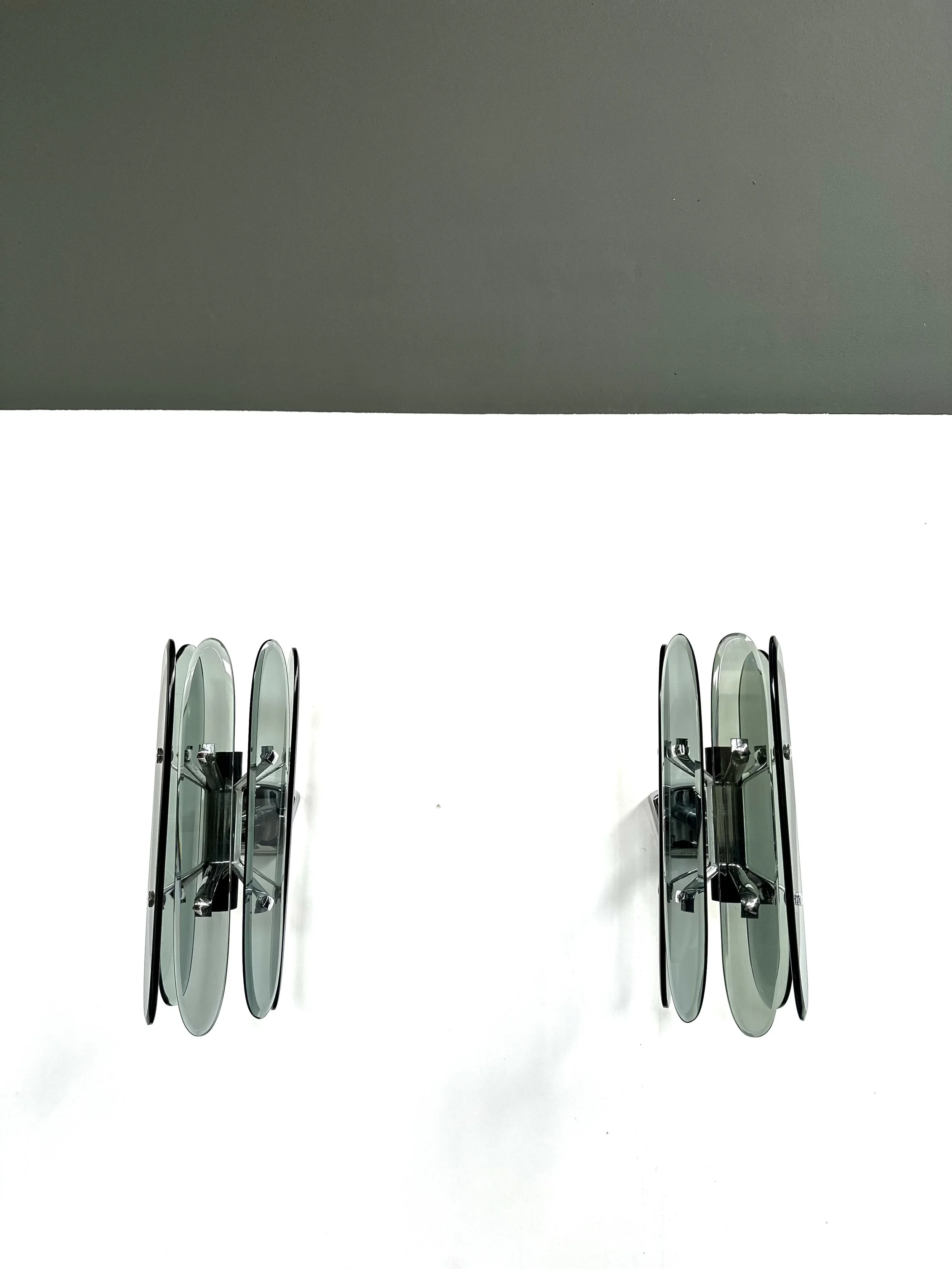 Veca Murano Glass Wall Sconces in Smokey Grey, Set of 2 foto 2