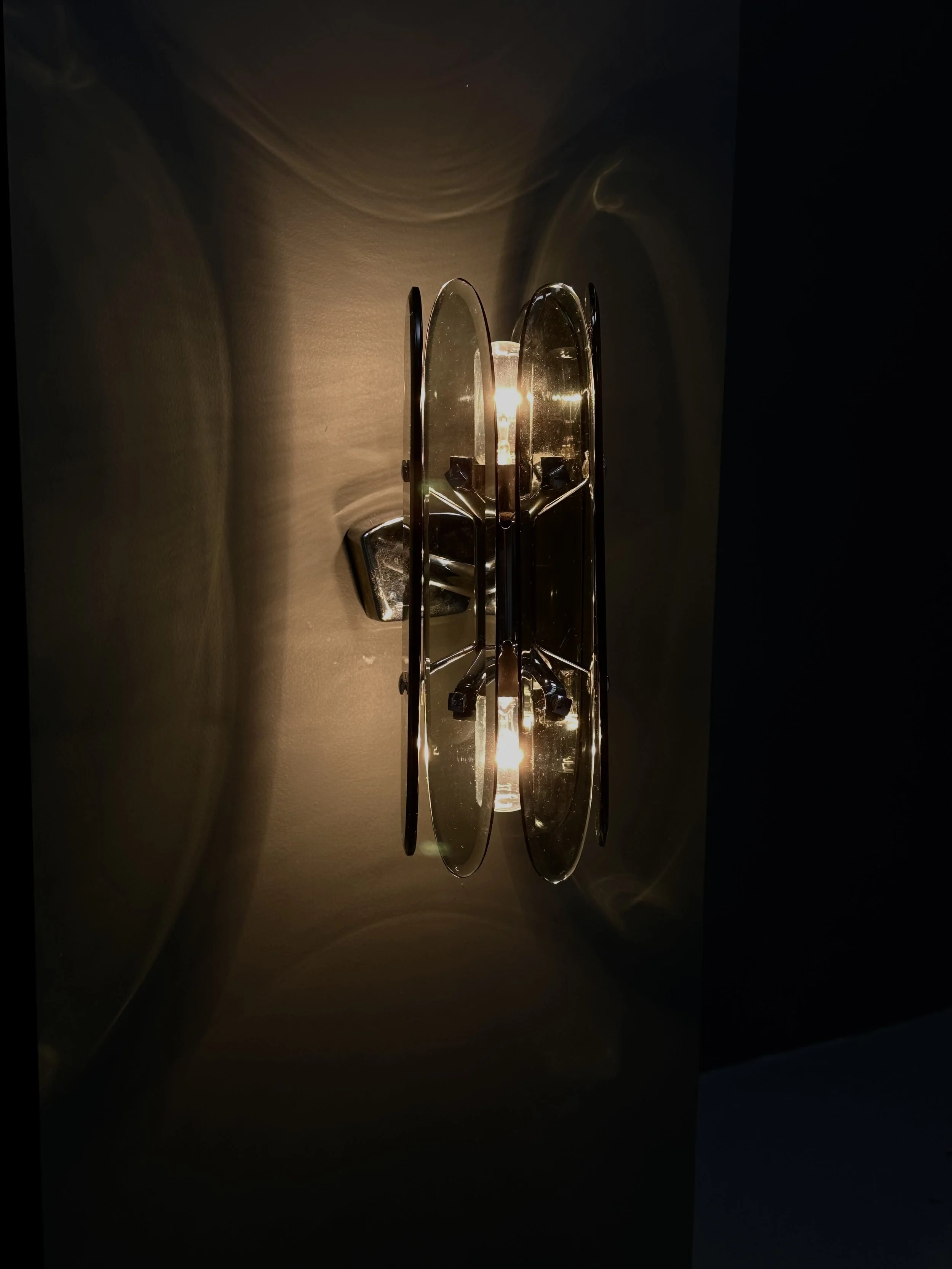 Veca Murano Glass Wall Sconces in Smokey Grey, Set of 2 foto 5