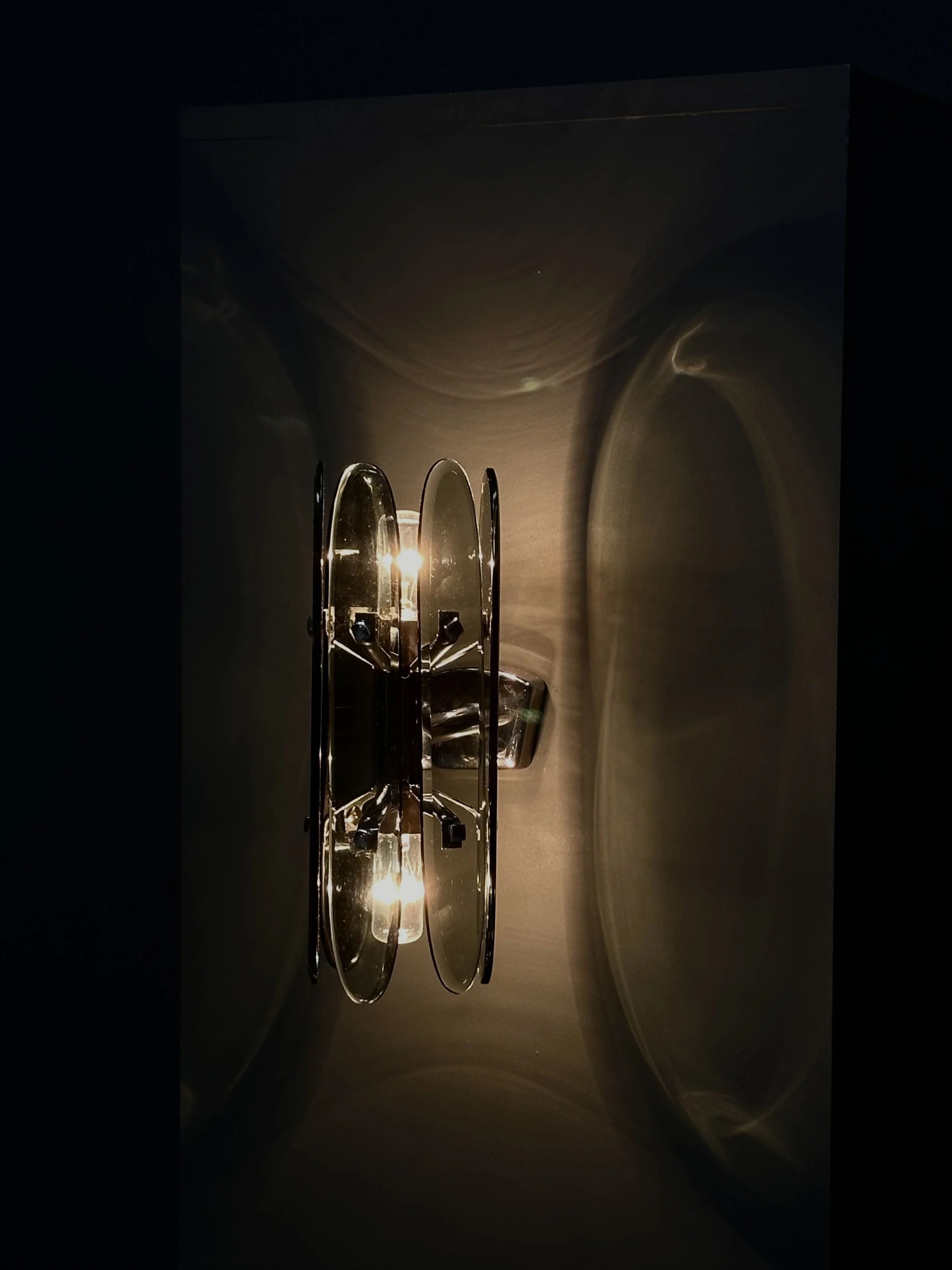 Veca Murano Glass Wall Sconces in Smokey Grey, Set of 2 foto 6
