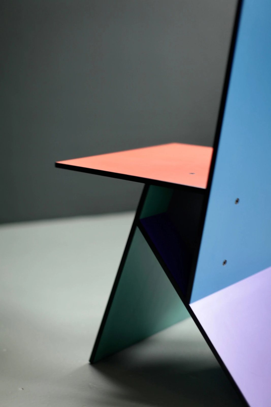 Verner Panton Vilbert chair for Ikea in melamine-coated MDF, postmodern design, 1993