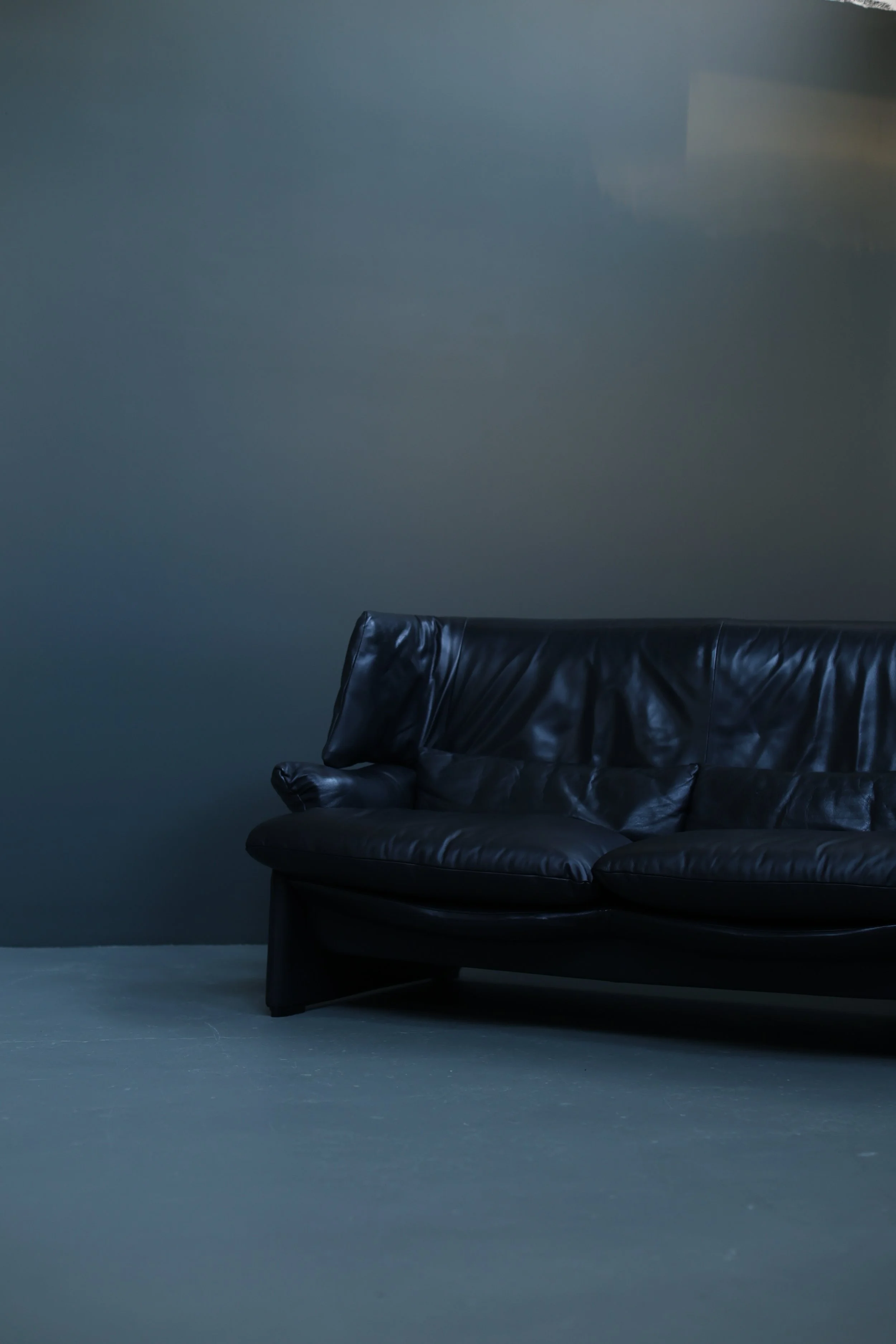 Vico Magistretti Portovenere Leather Sofa for Cassina foto 7