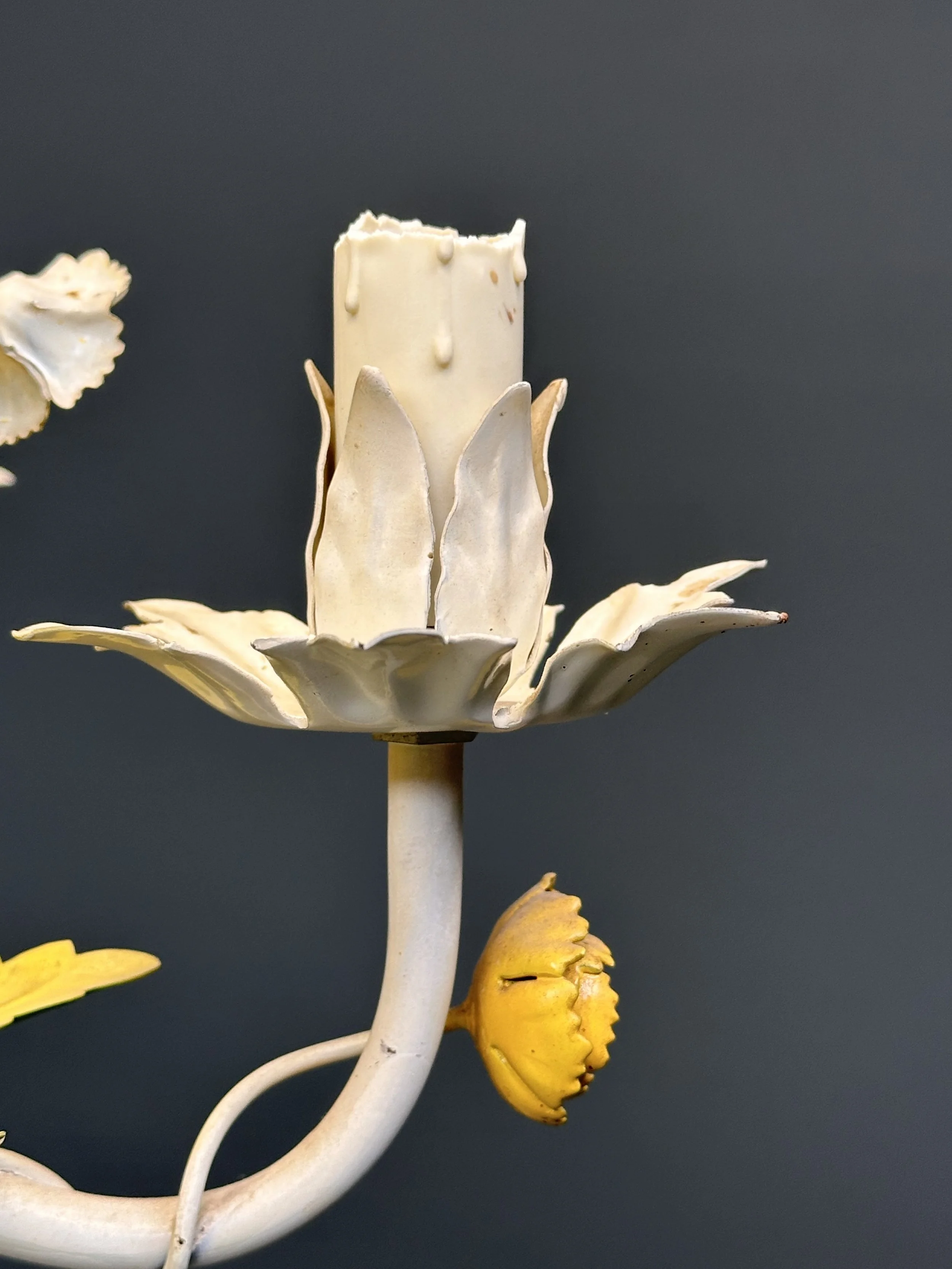 French Floral Bouquet Table Lamp with Five Lights, 1960s foto 4
