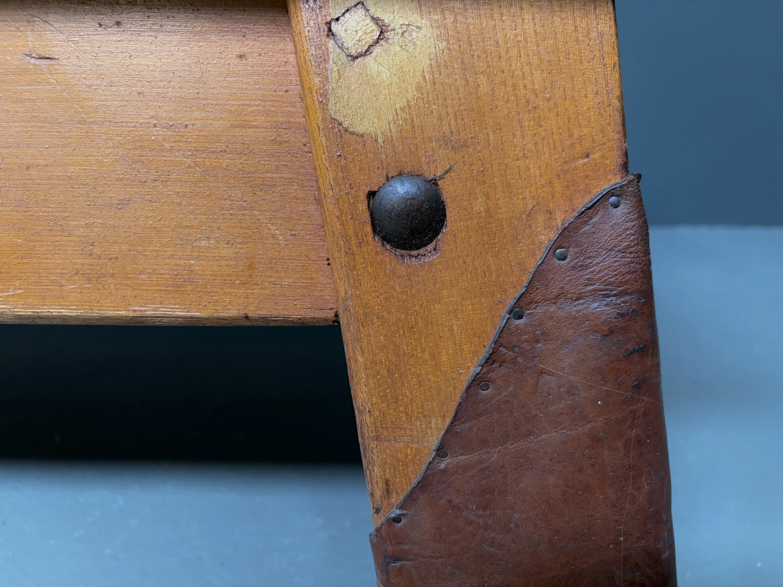 Italian Leather Gymnasium Table, 1950s foto 7